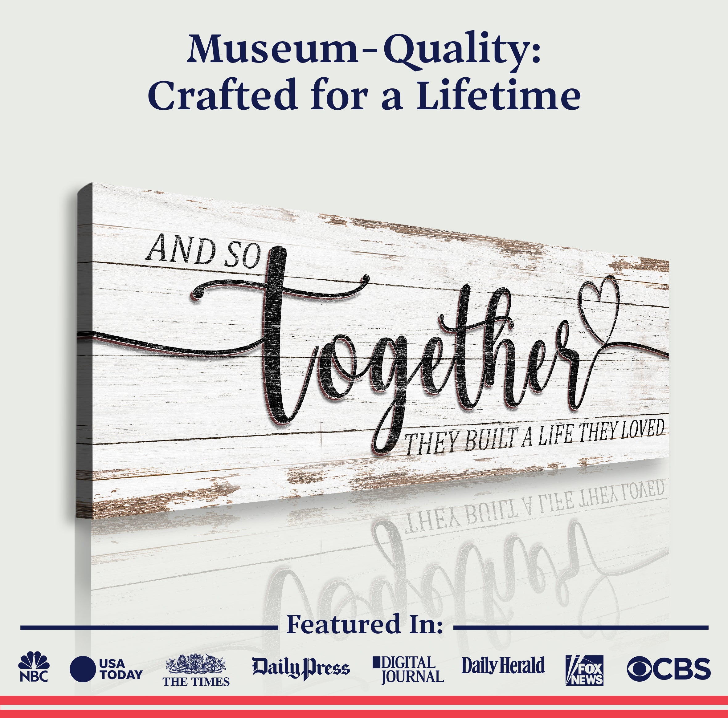 And So Together They Built A Life They Loved Sign V on sale at MyriadMart
