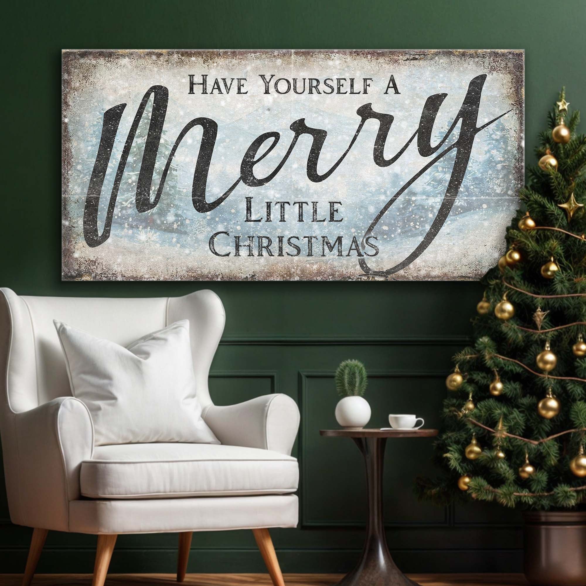 Have Yourself A Merry Little Christmas Sign XI on sale at MyriadMart