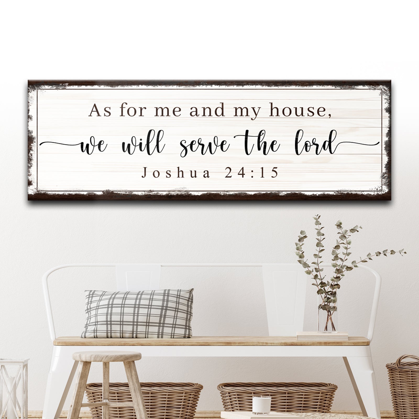 Joshua 24:15 - We Will Serve The Lord Sign on sale at MyriadMart