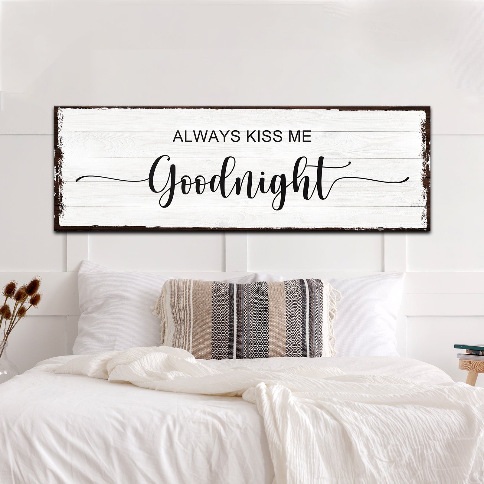 Always Kiss Me Goodnight Sign II on sale at MyriadMart