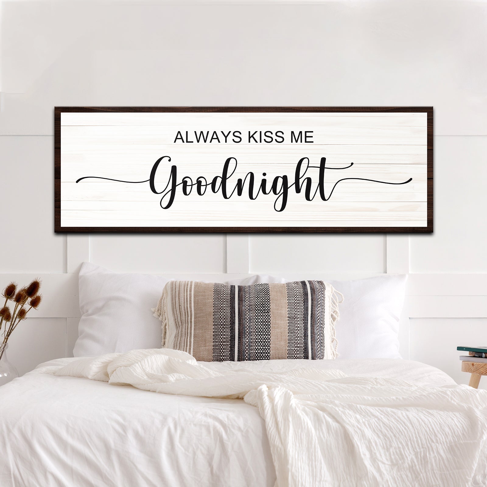 Always Kiss Me Goodnight Sign II on sale at MyriadMart