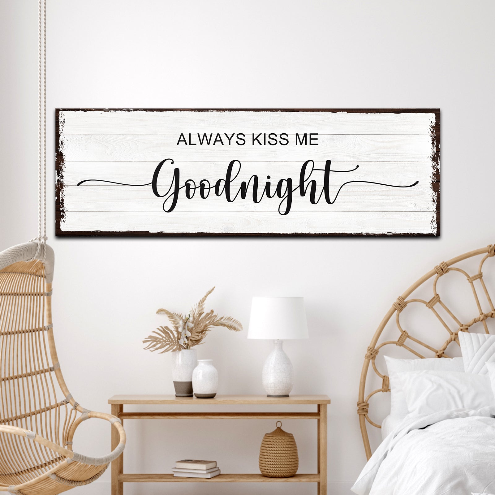 Always Kiss Me Goodnight Sign II on sale at MyriadMart