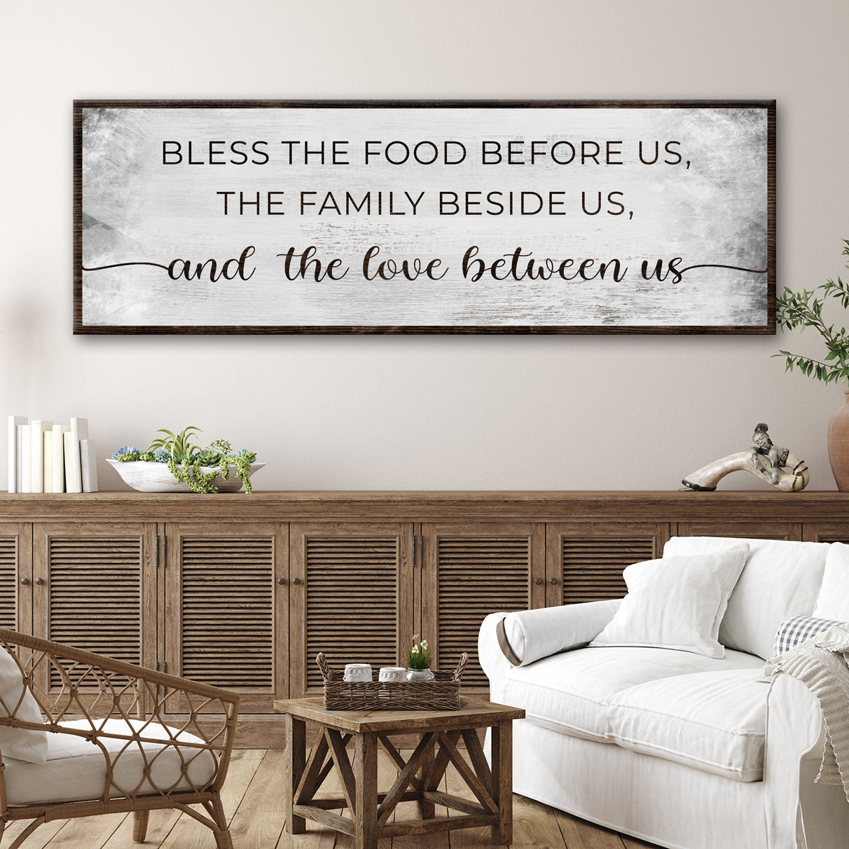 Bless The Love Between Us Sign on sale at MyriadMart