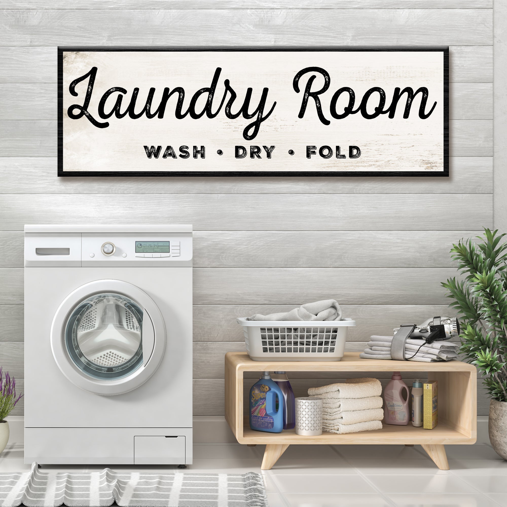 Laundry Room Wash Dry Fold Sign on sale at MyriadMart