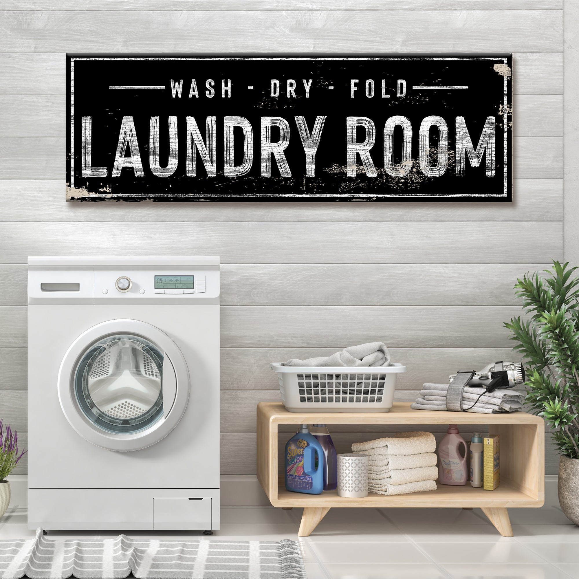 Laundry Room Wash Dry Fold Sign on sale at MyriadMart