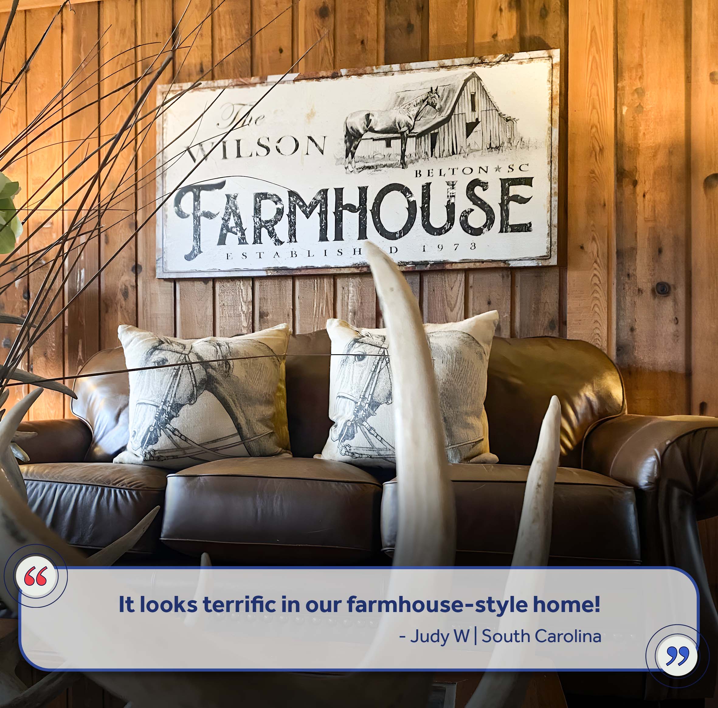 Rustic Horse Farmhouse Sign on sale at MyriadMart