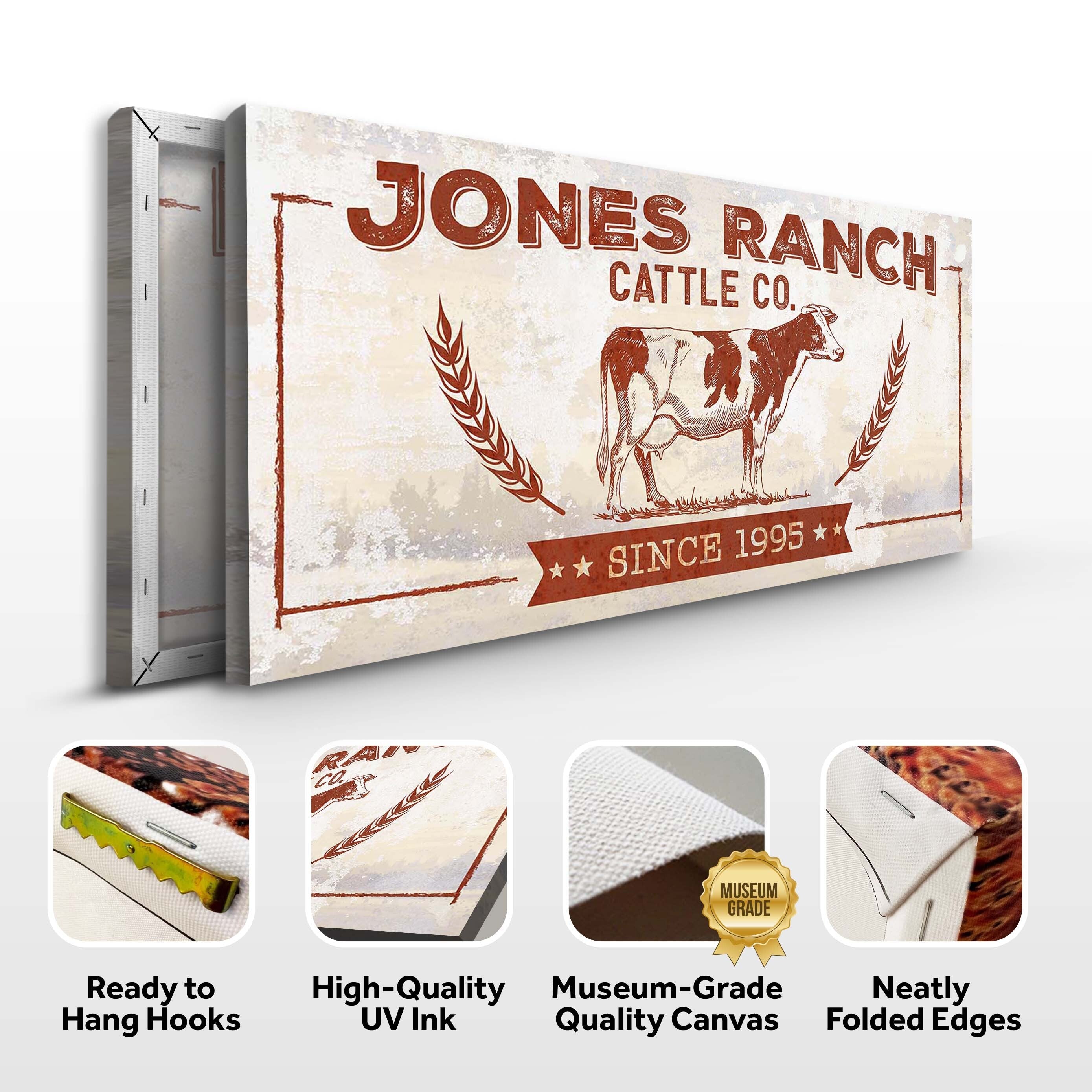 Ranch Cattle Co Rustic Sign on sale at MyriadMart