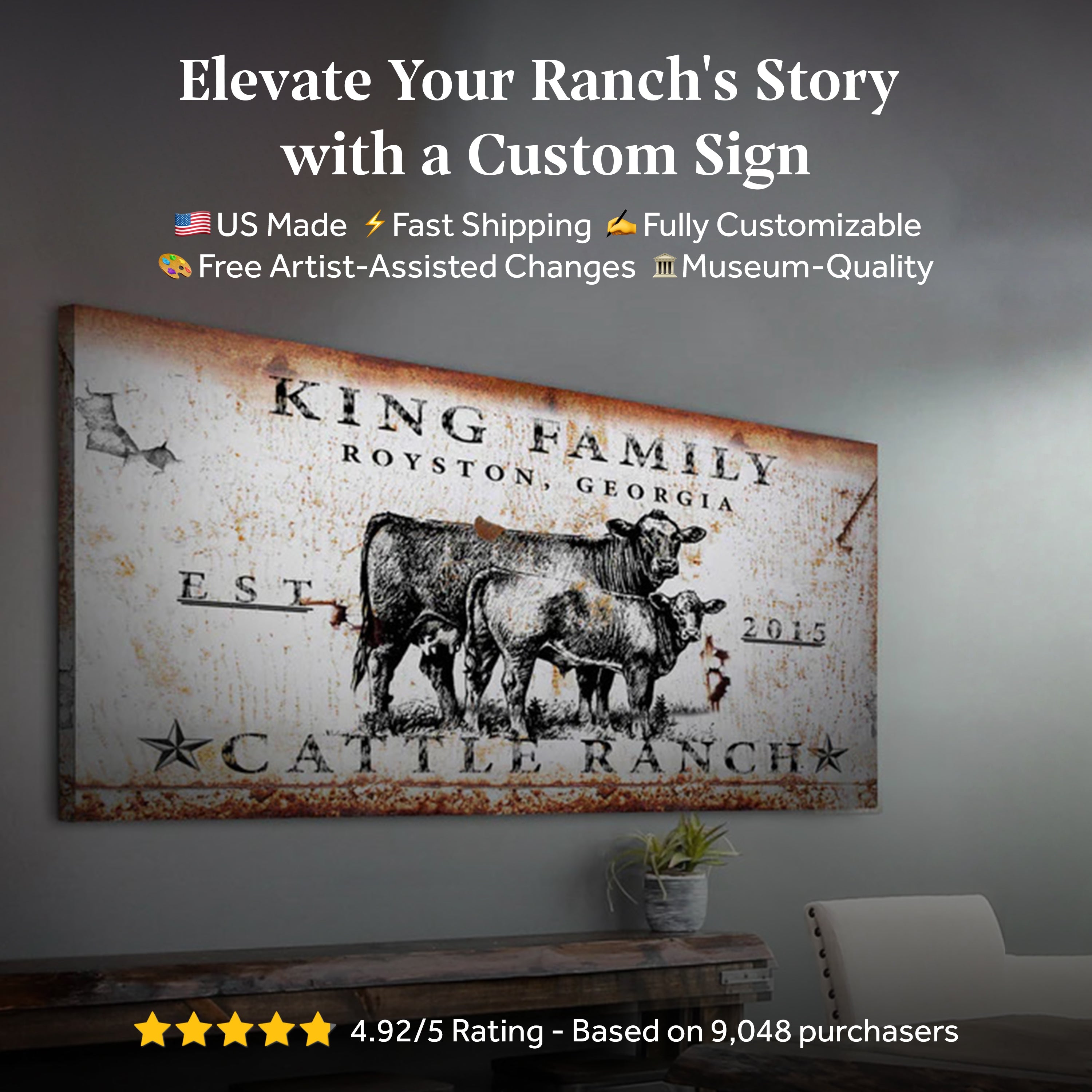 Cattle Ranch Sign X on sale at MyriadMart