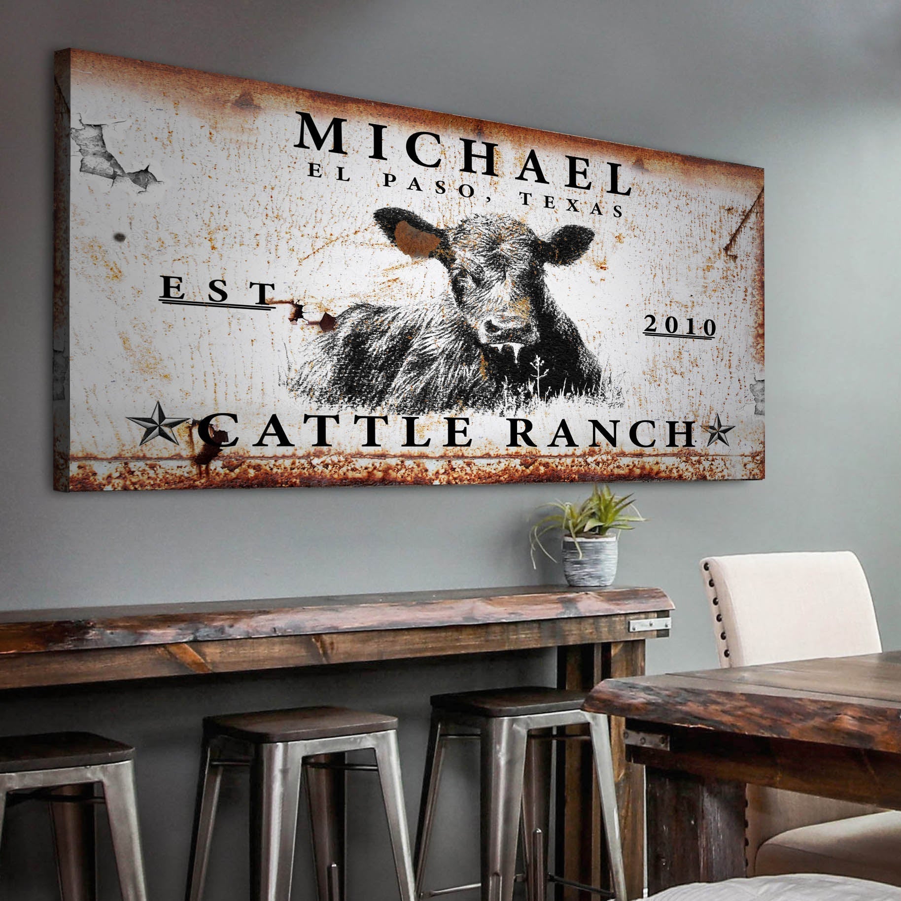 Cattle Ranch Sign on sale at MyriadMart