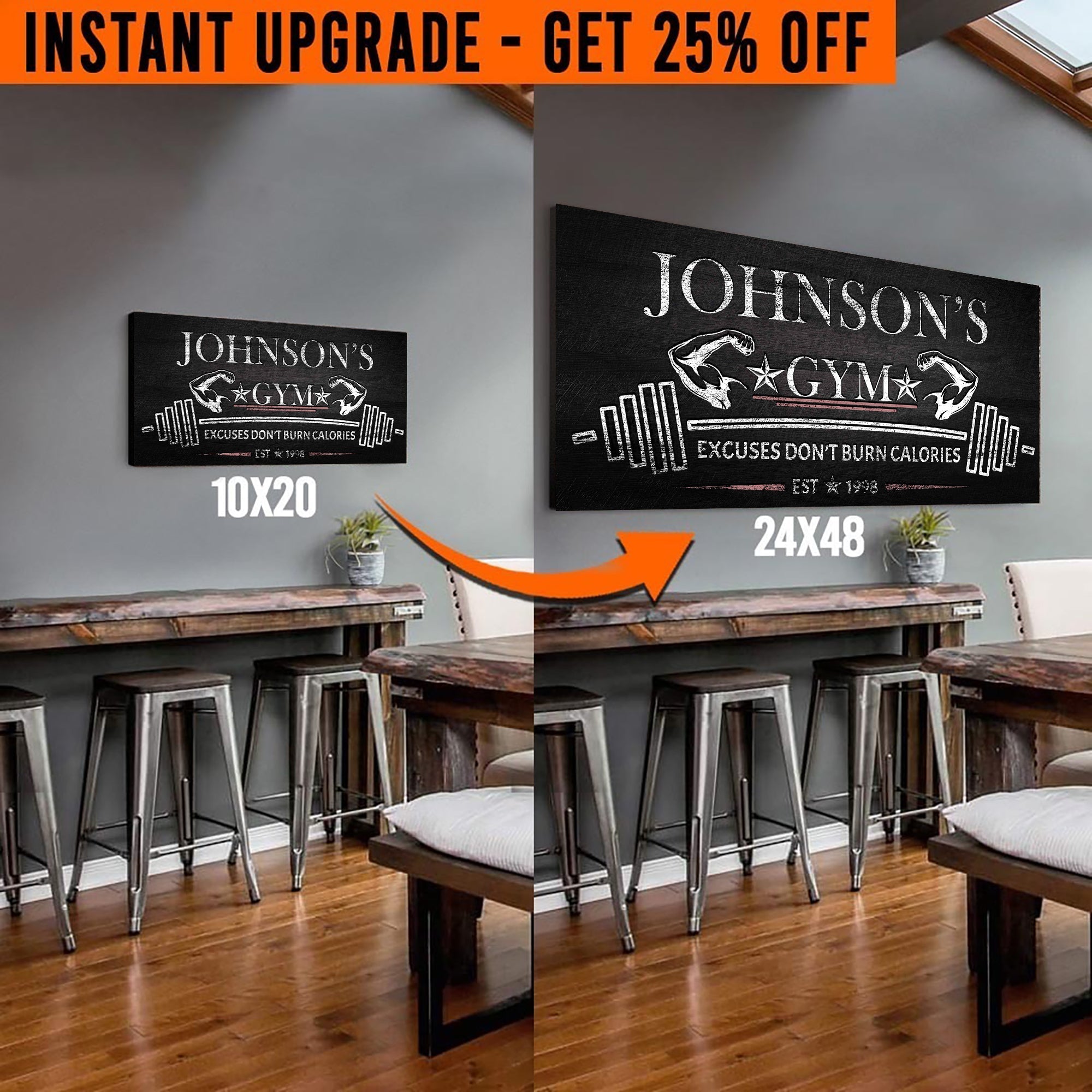 Upgrade Your 'Gym' Style 1 Canvas To 24x48 Inches on sale at MyriadMart