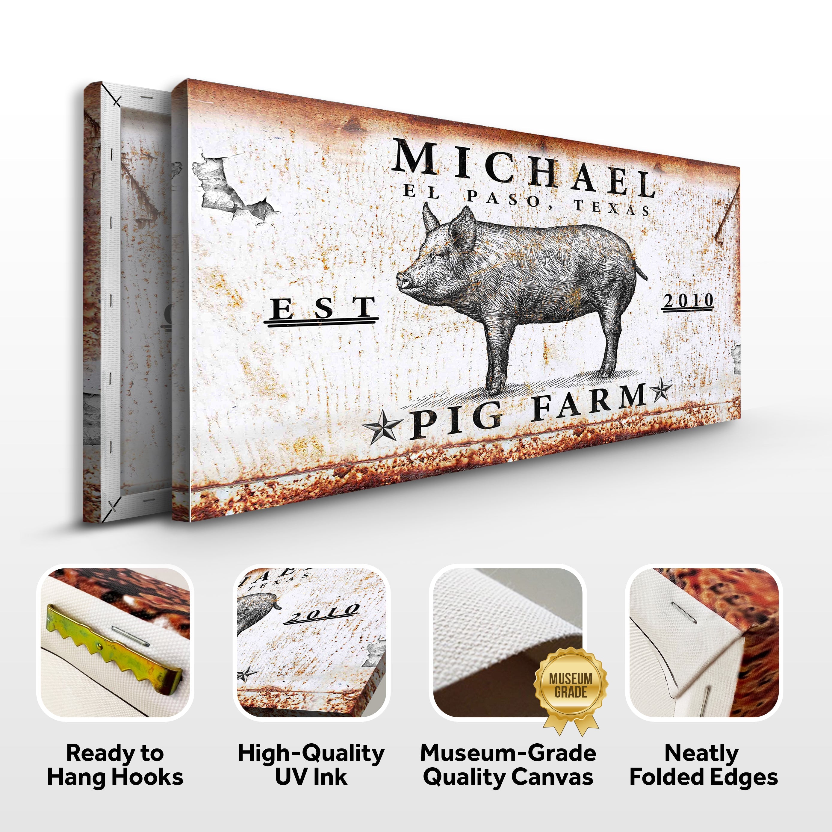 Pig Farm Sign on sale at MyriadMart
