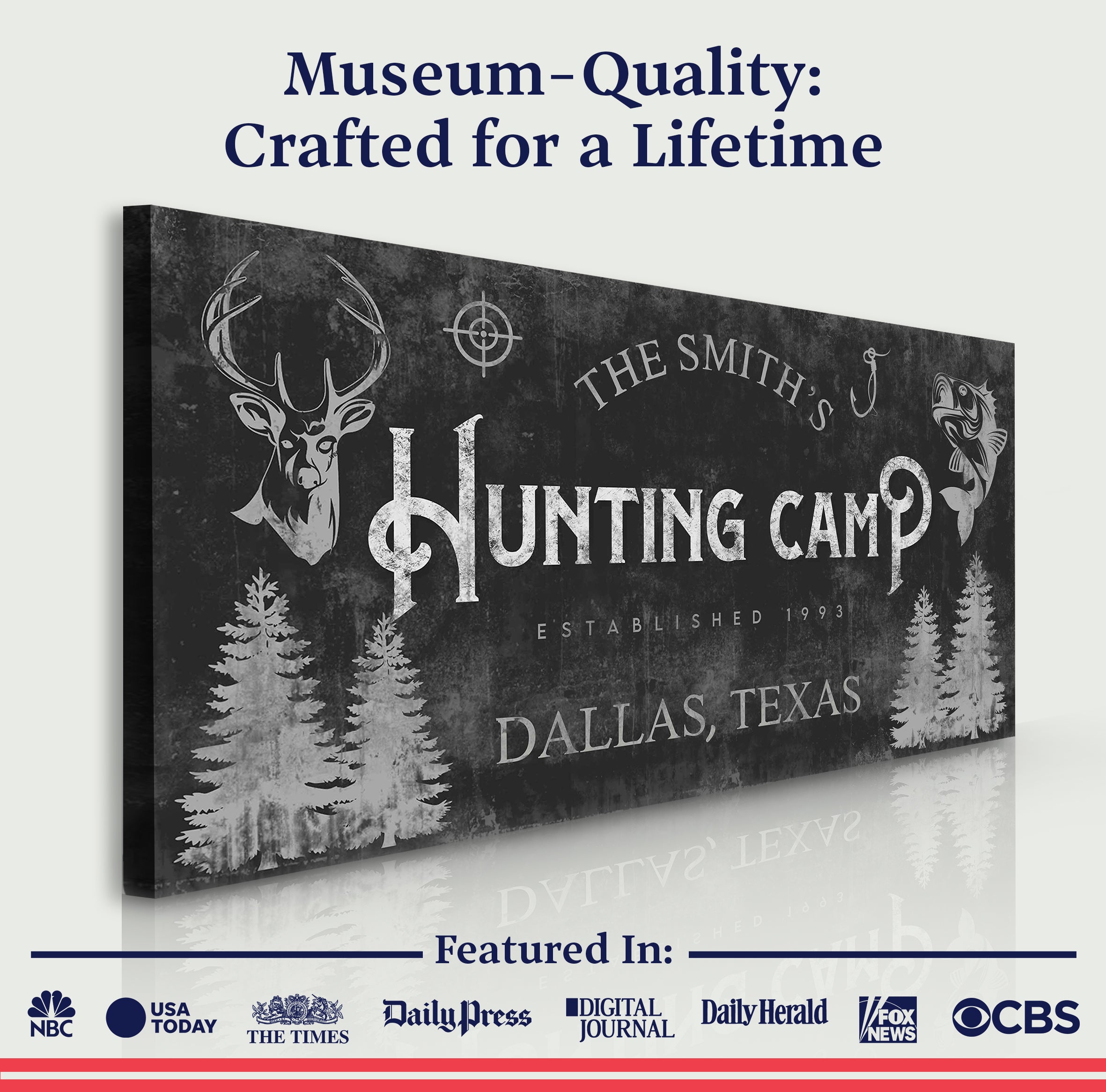Fishing And Hunting Sign III on sale at MyriadMart