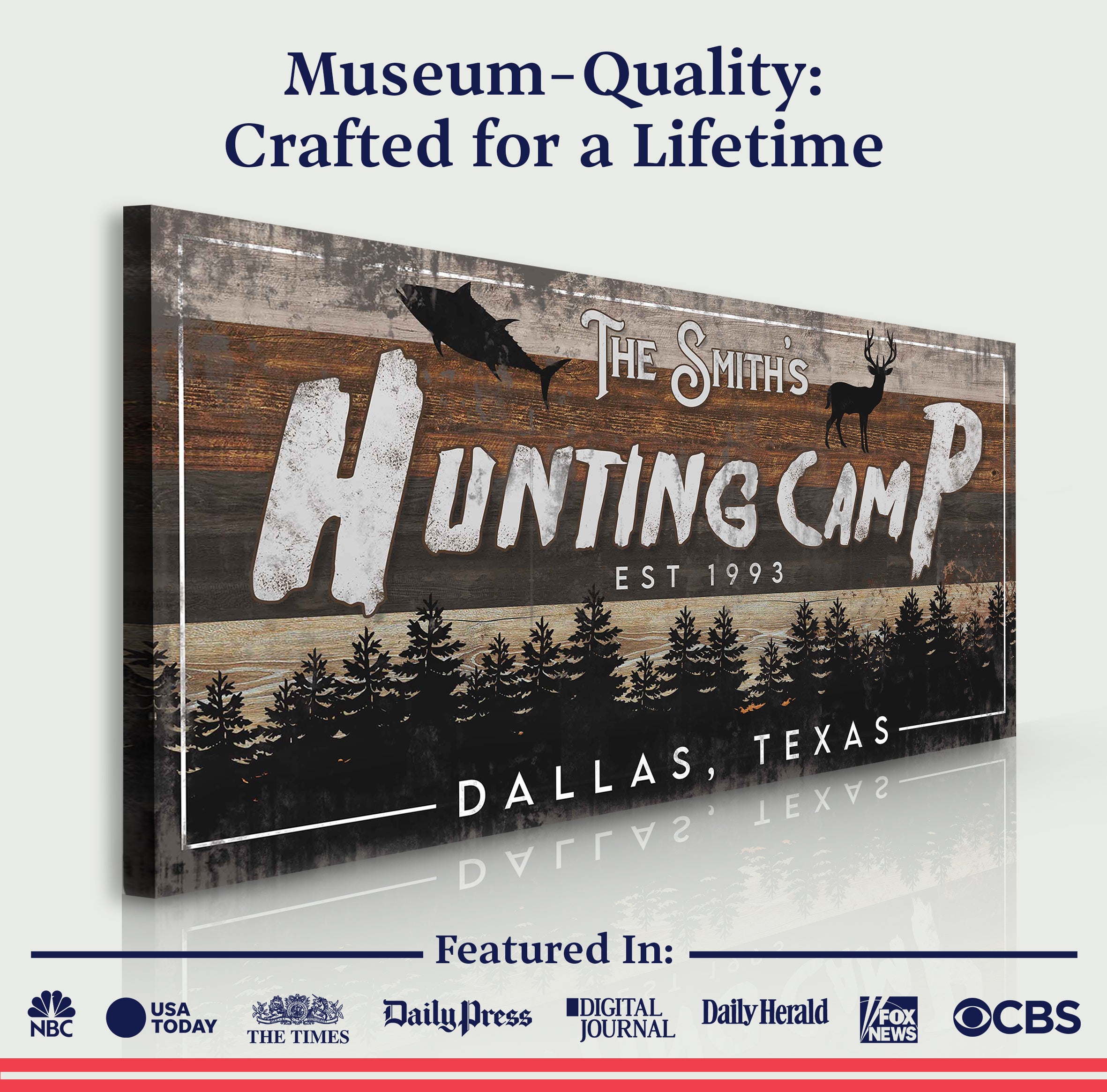 Fishing And Hunting Sign IV on sale at MyriadMart