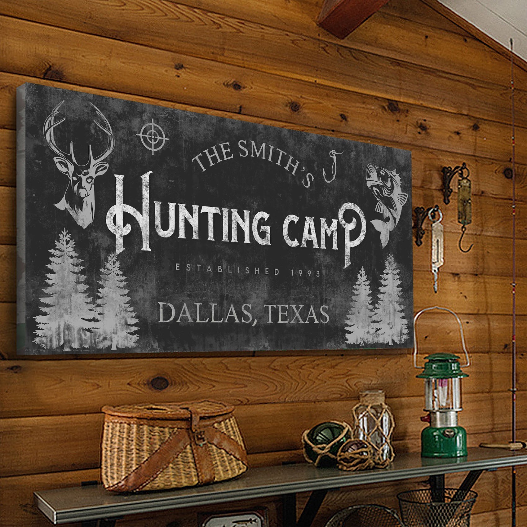 Fishing And Hunting Sign III on sale at MyriadMart