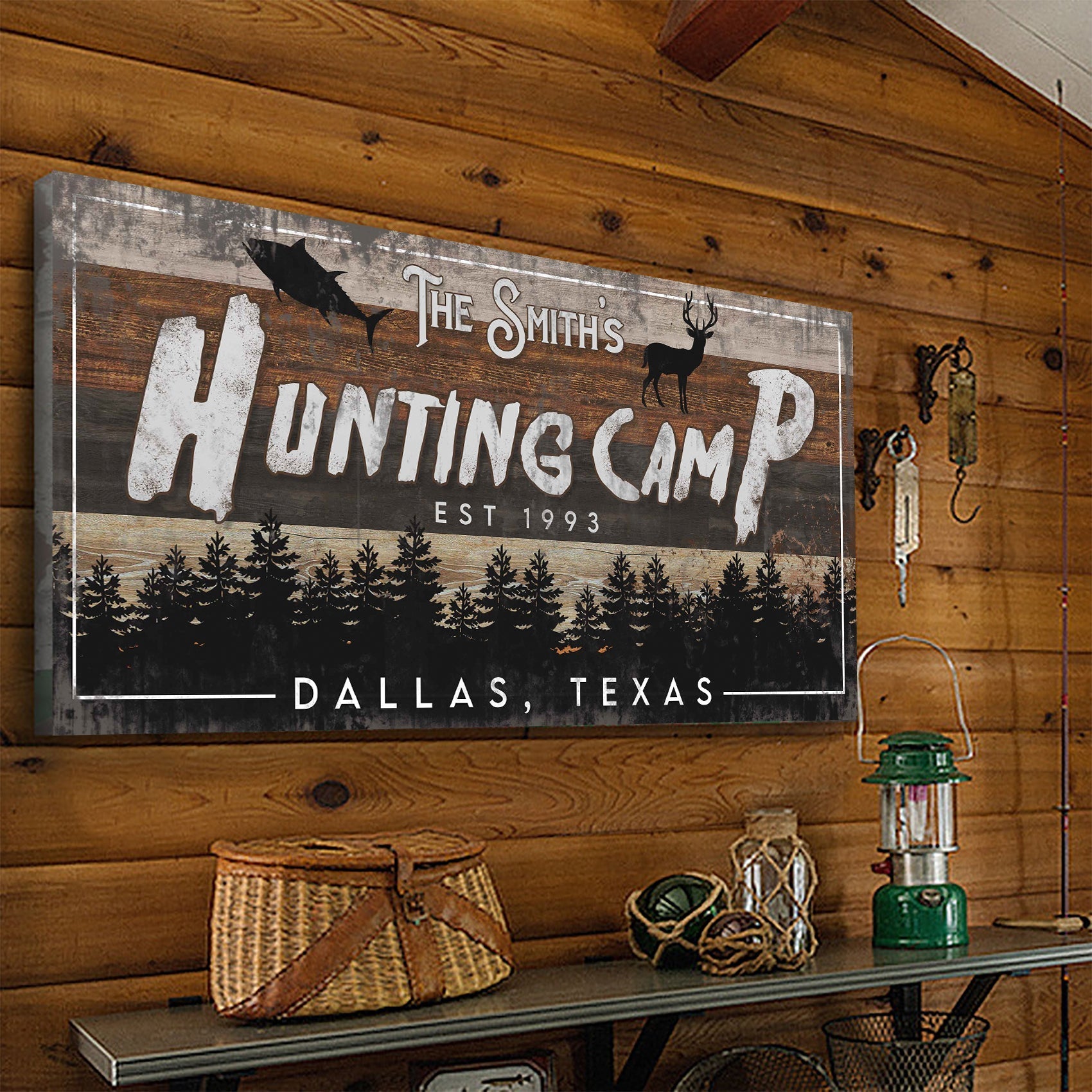 Fishing And Hunting Sign IV on sale at MyriadMart