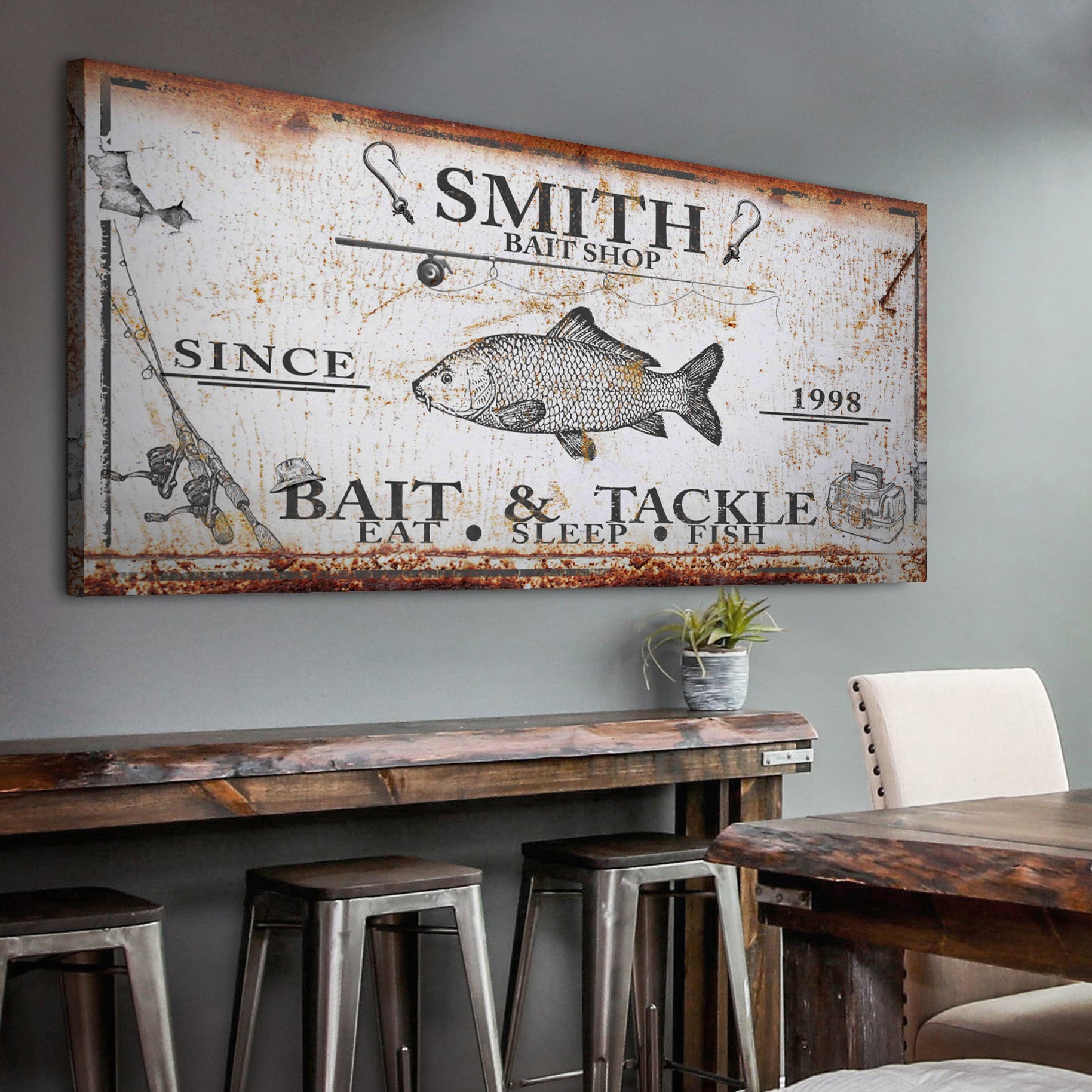 Bait and Tackle Sign III on sale at MyriadMart