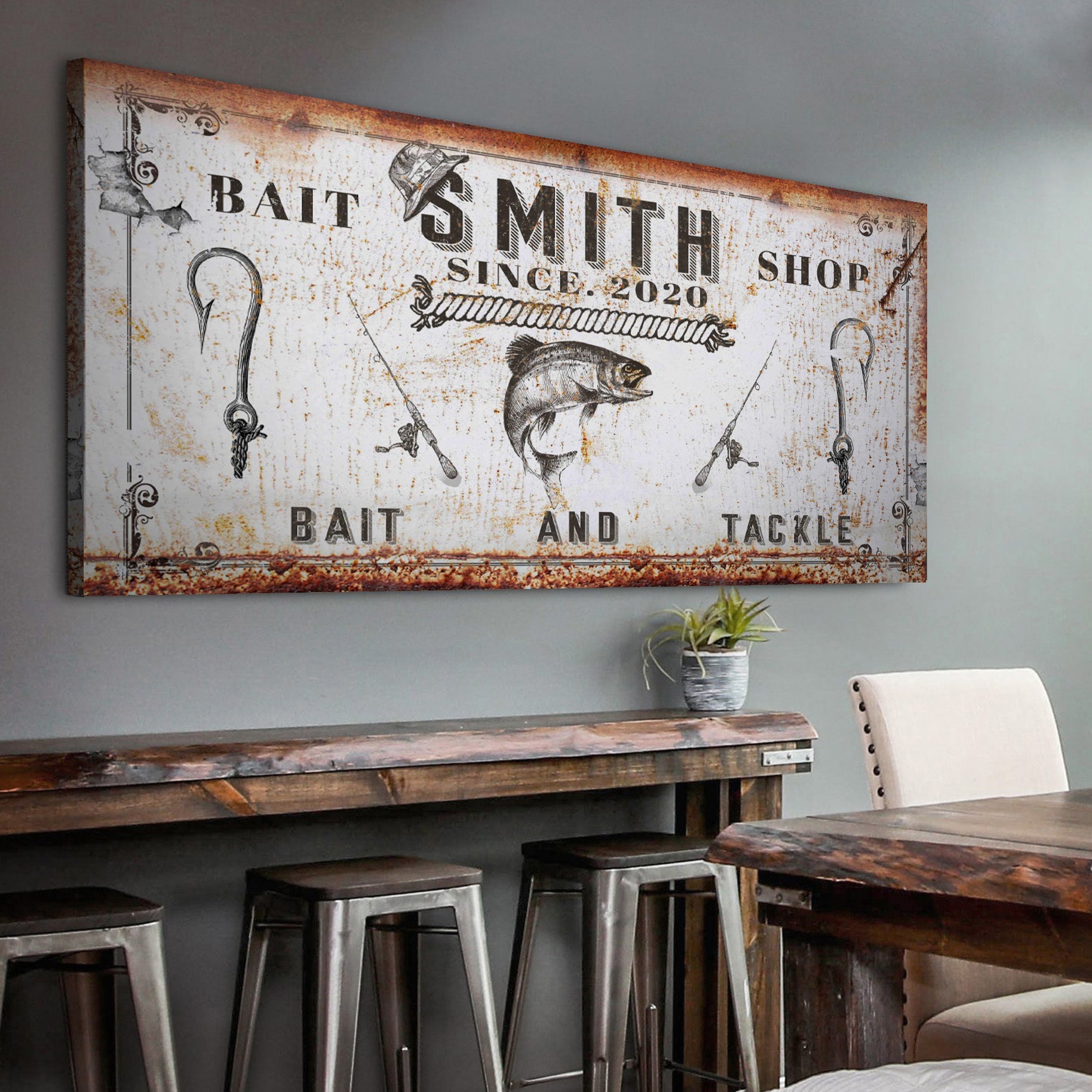 Bait and Tackle Sign II on sale at MyriadMart