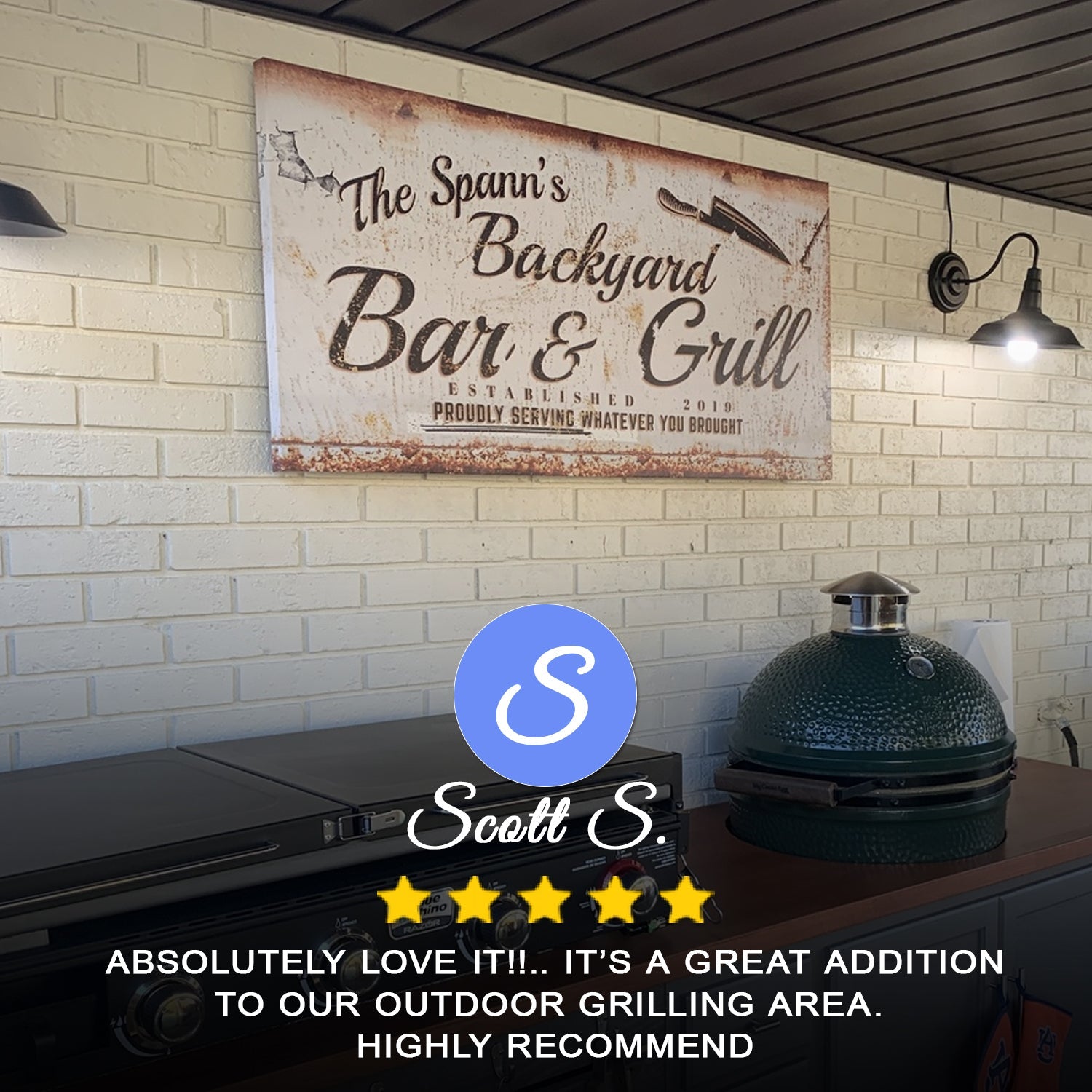 Backyard Bar & Grill Sign II on sale at MyriadMart