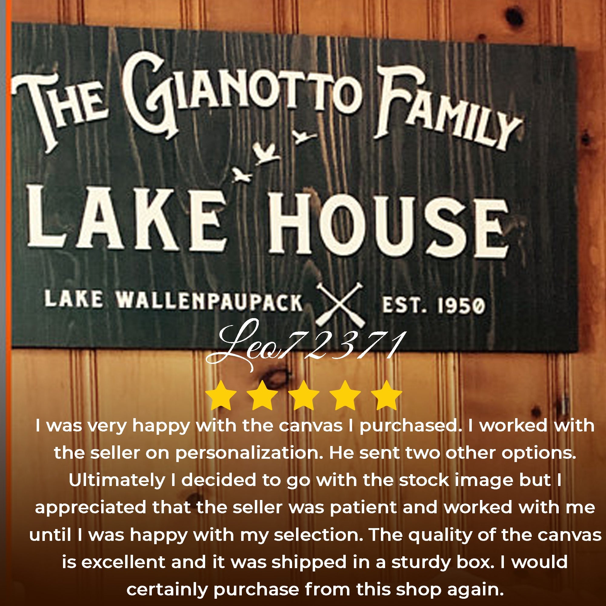 Rustic Family Lake House Sign on sale at MyriadMart