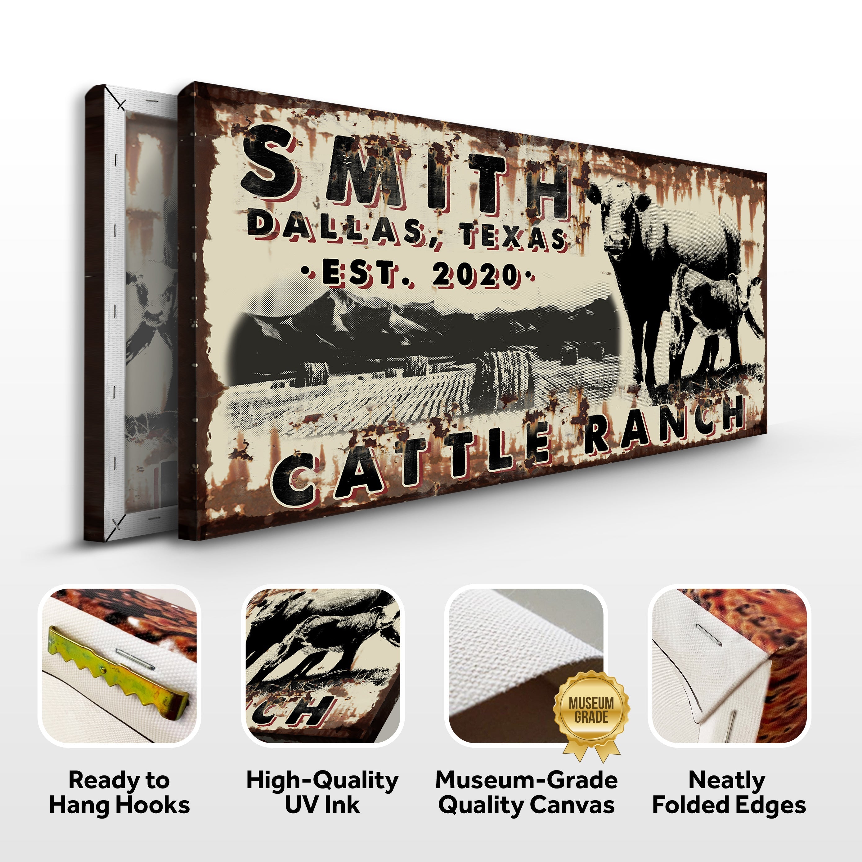 Cattle Ranch Vintage Sign on sale at MyriadMart