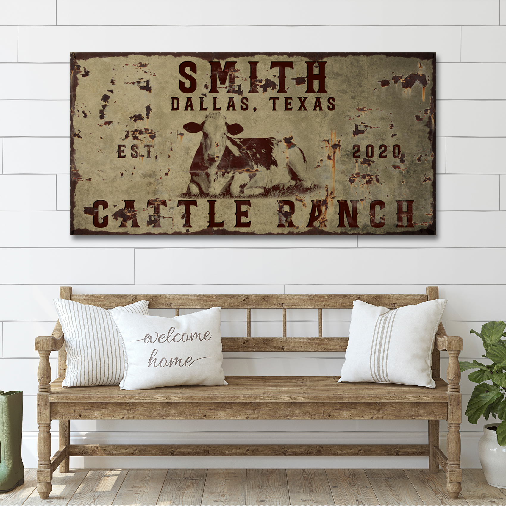 Cattle Ranch Vintage Sign on sale at MyriadMart