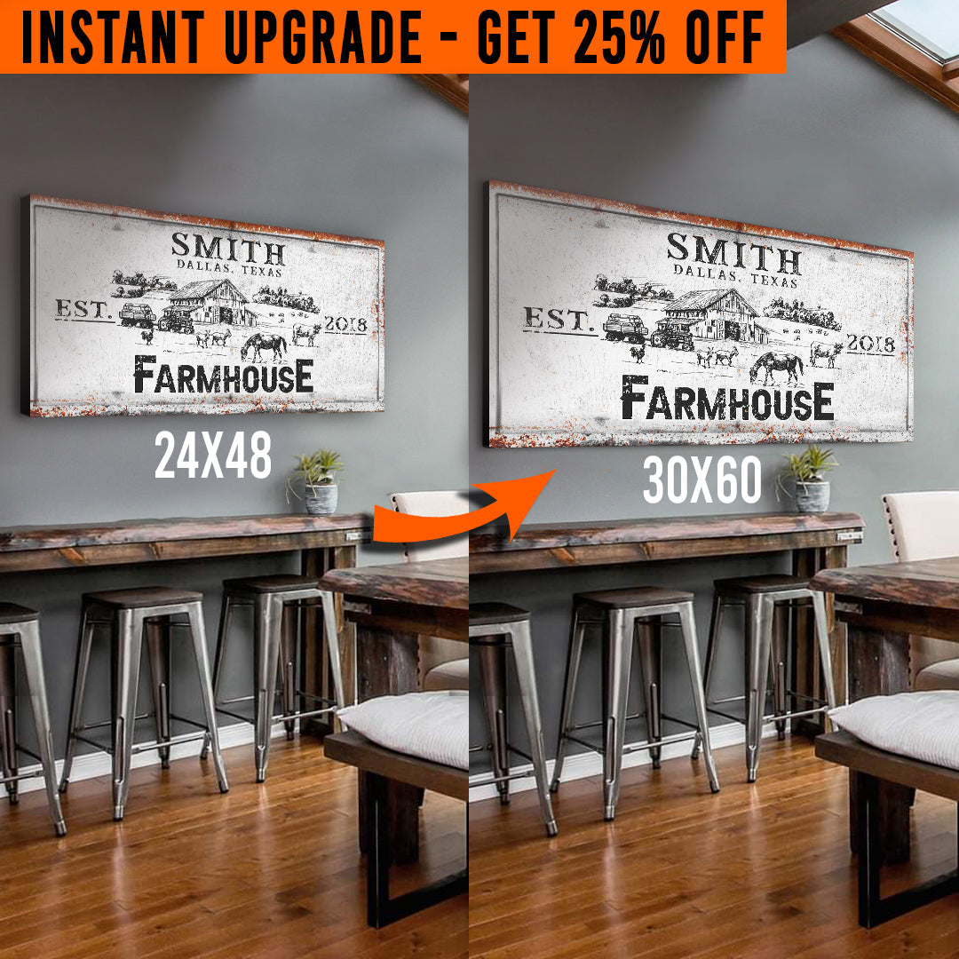 Upgrade Your 48x24 Inches 'Farmhouse' Style 2 Canvas To 60x30 Inches on sale at MyriadMart