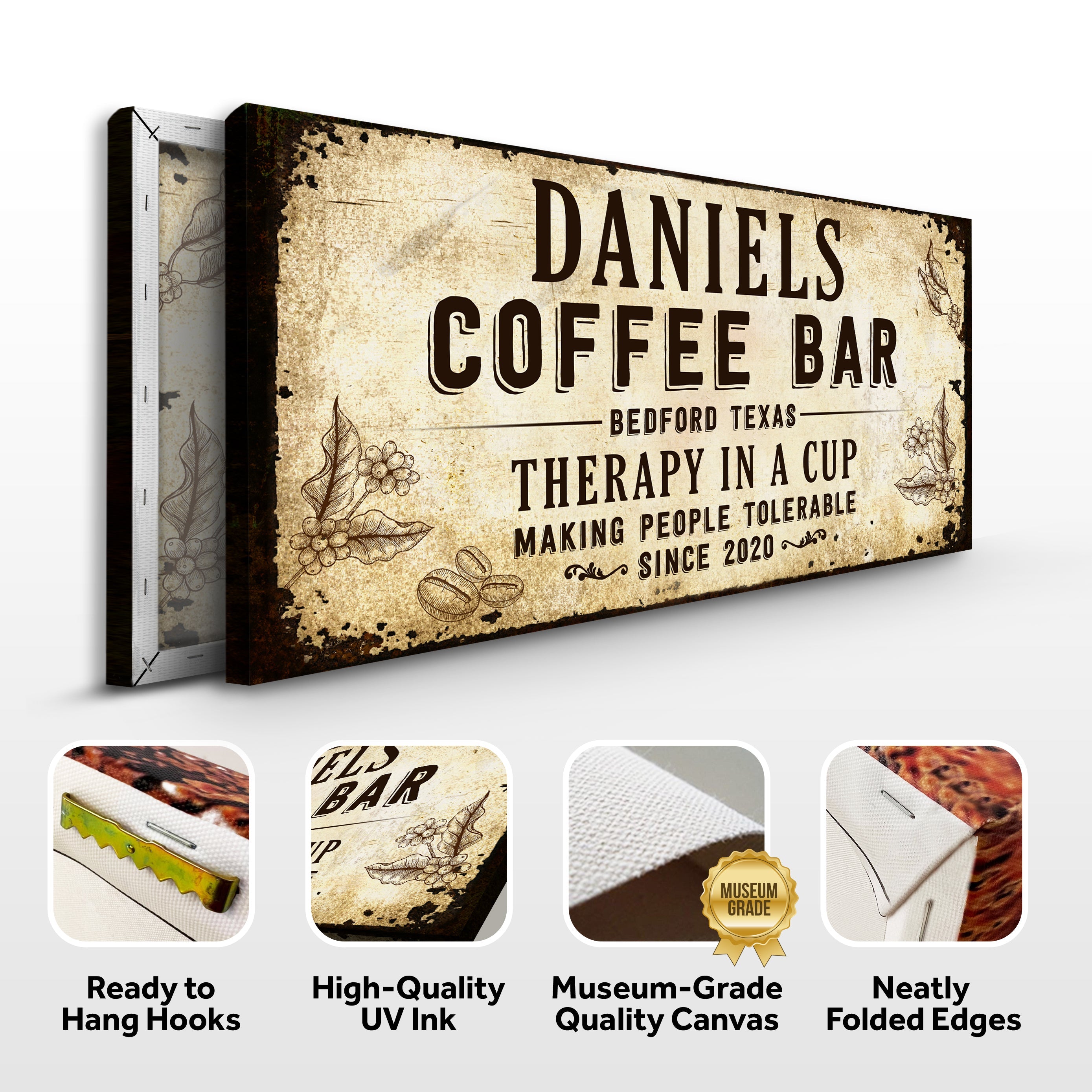 Therapy In A Cup Coffee Bar Sign on sale at MyriadMart