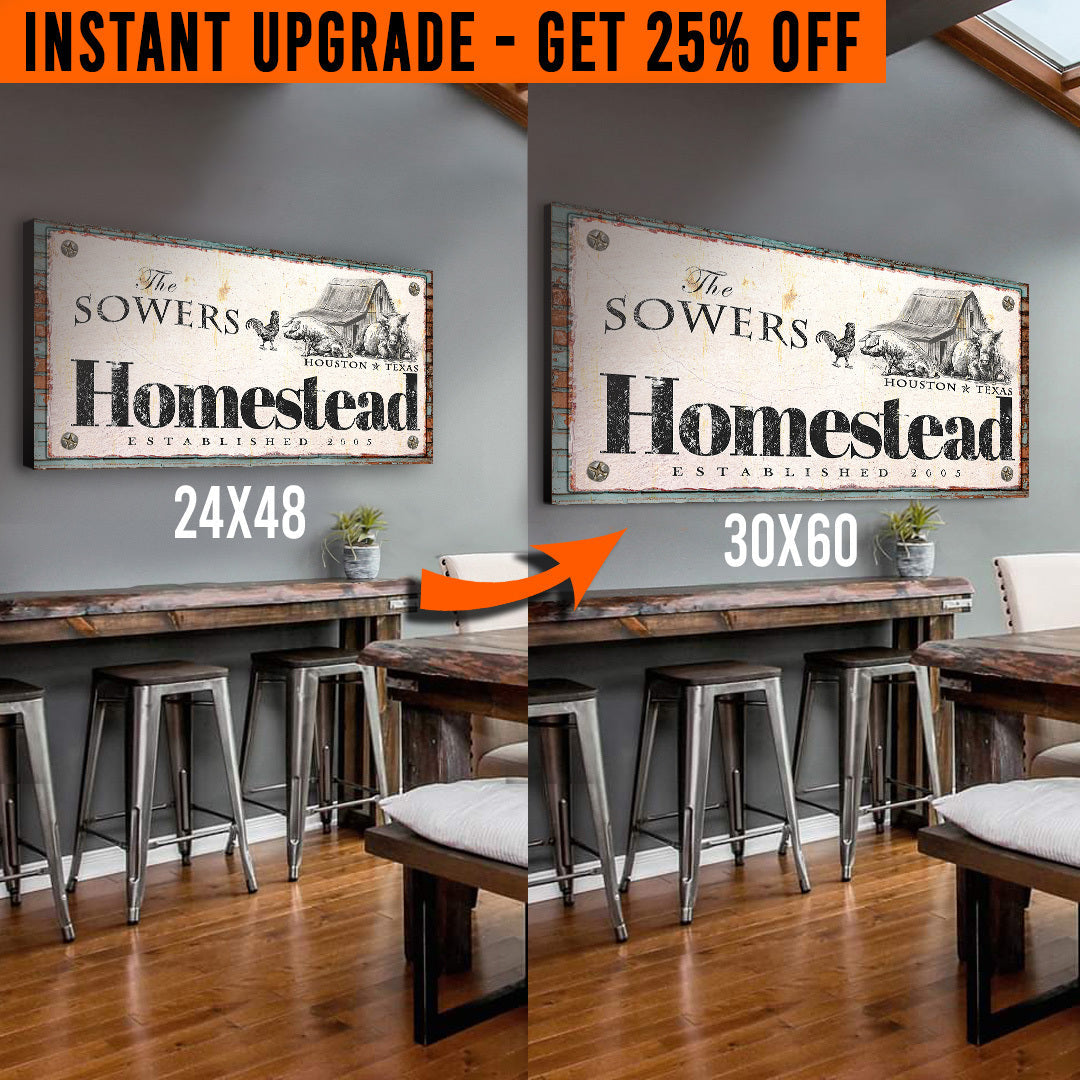 Upgrade Your 48x24 Inches 'Homestead' Style 2 Canvas To 60x30 Inches on sale at MyriadMart