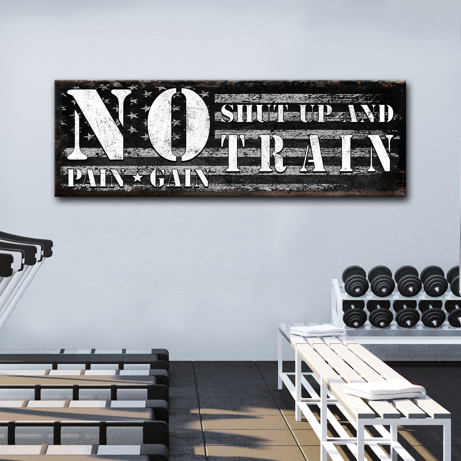 No Pain No Gain Sign on sale at MyriadMart