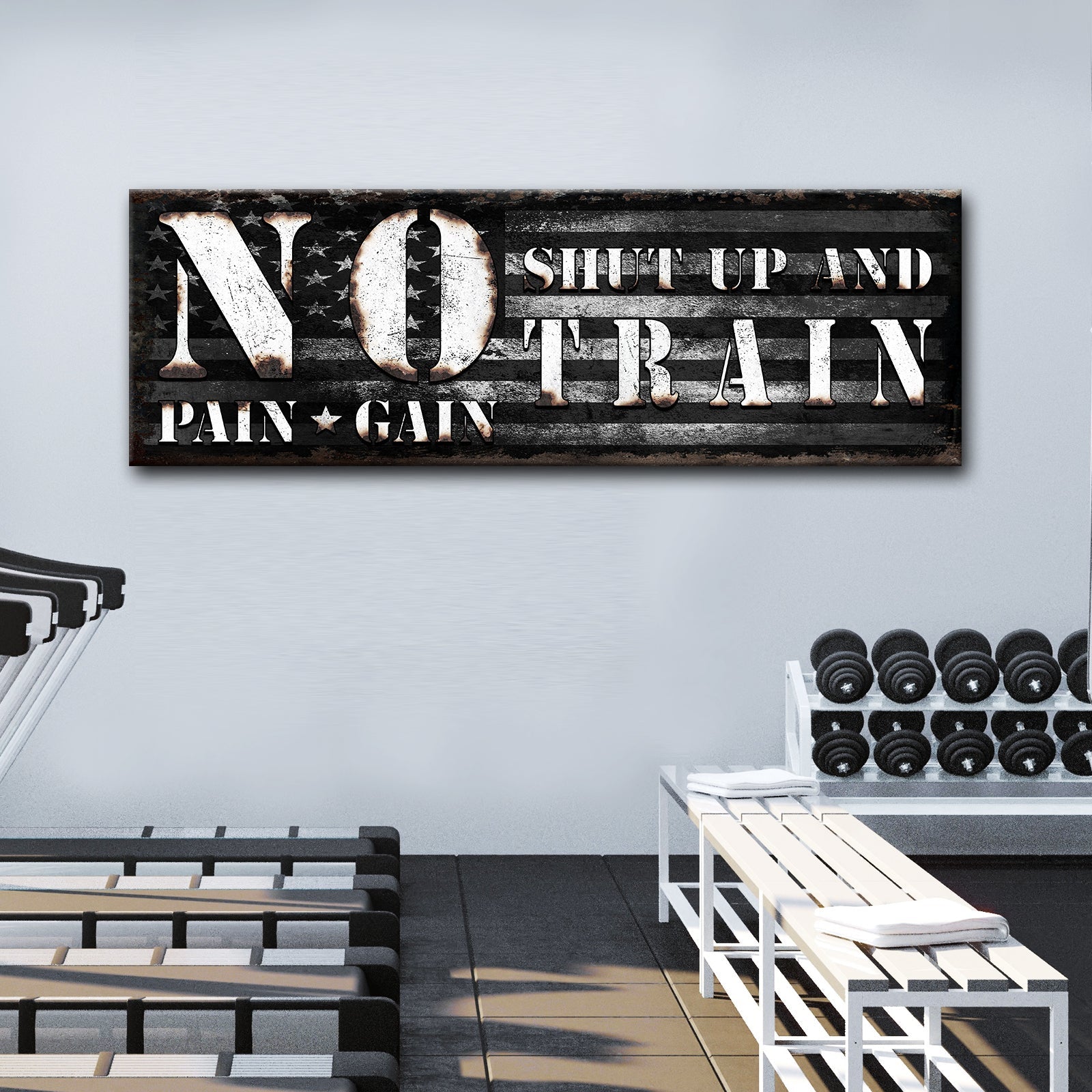No Pain No Gain Sign on sale at MyriadMart