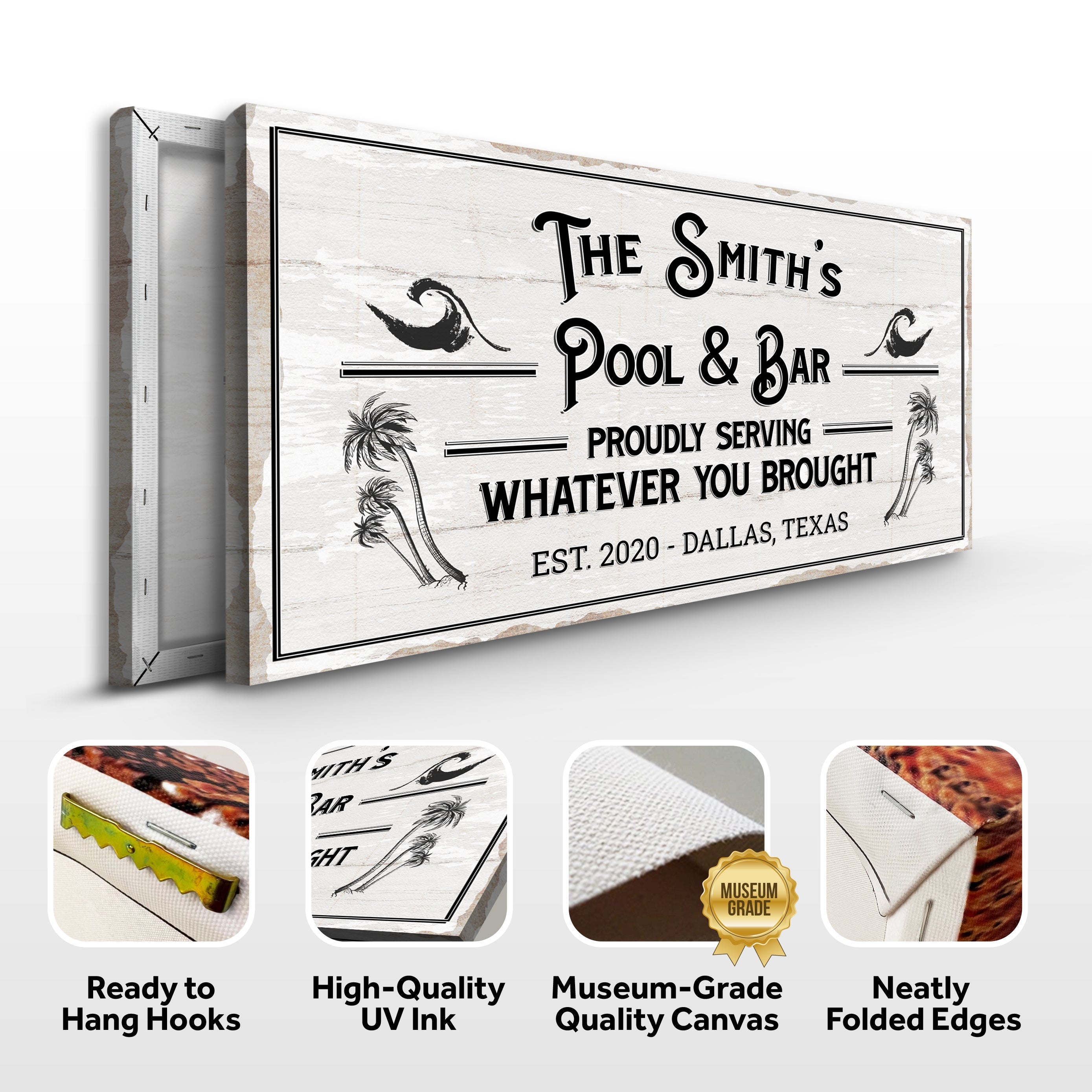 Personalized Rustic Pool And Bar Sign III on sale at MyriadMart