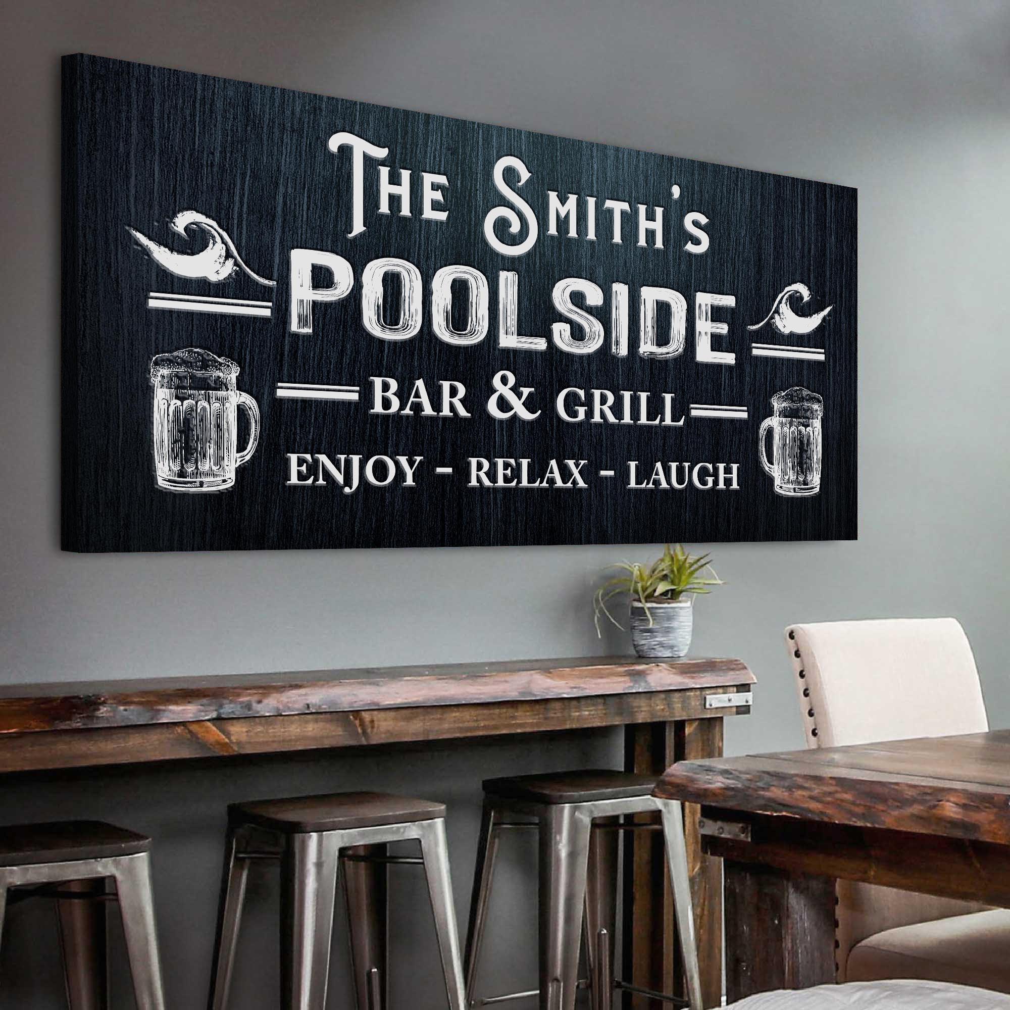 Personalized Poolside Bar And Grill Sign II on sale at MyriadMart