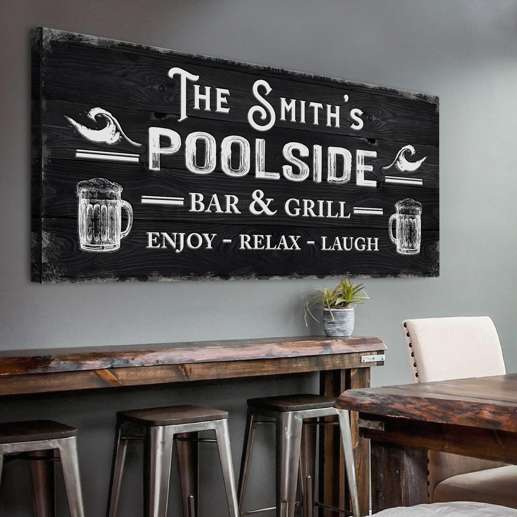 Personalized Poolside Bar And Grill Sign on sale at MyriadMart