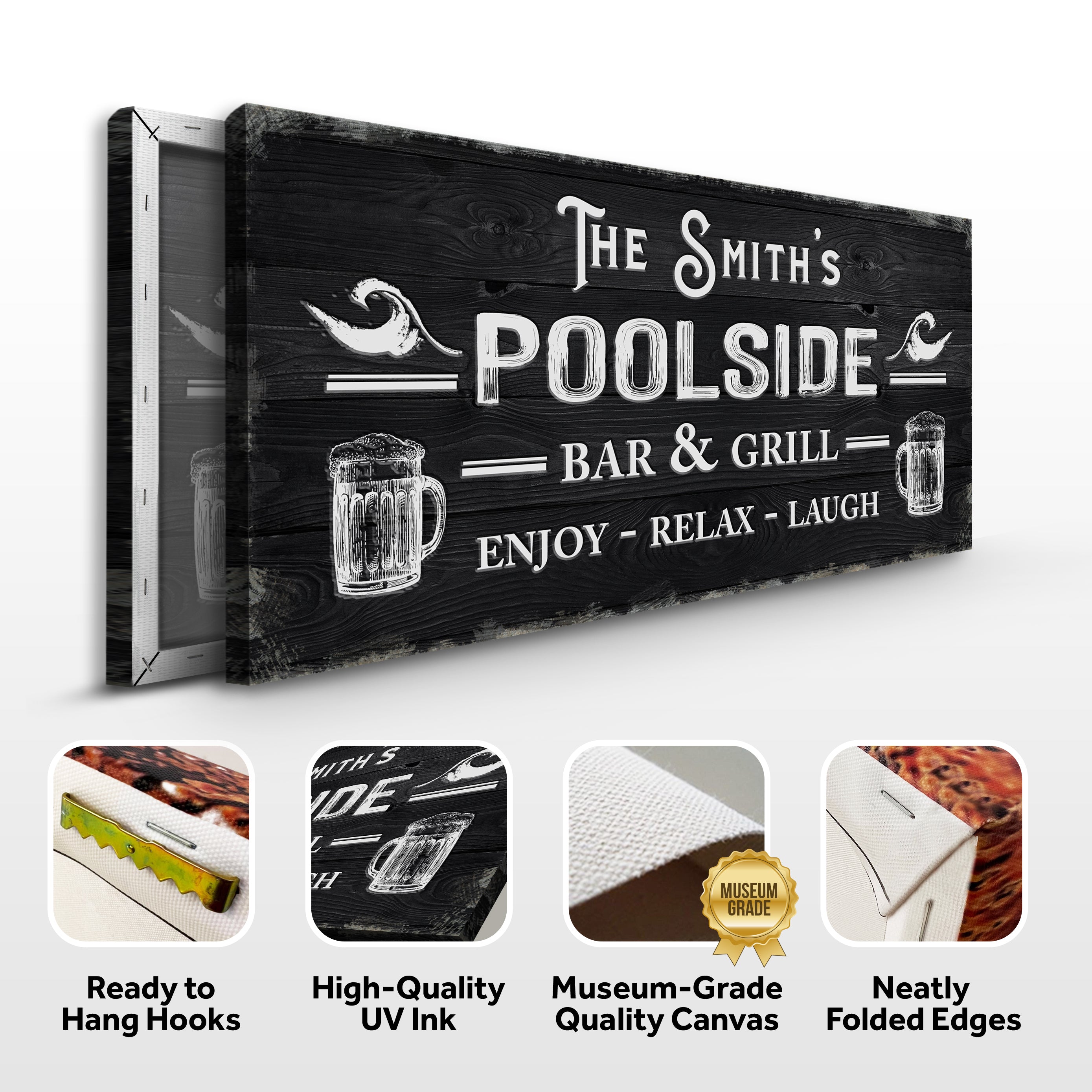 Personalized Poolside Bar And Grill Sign III on sale at MyriadMart