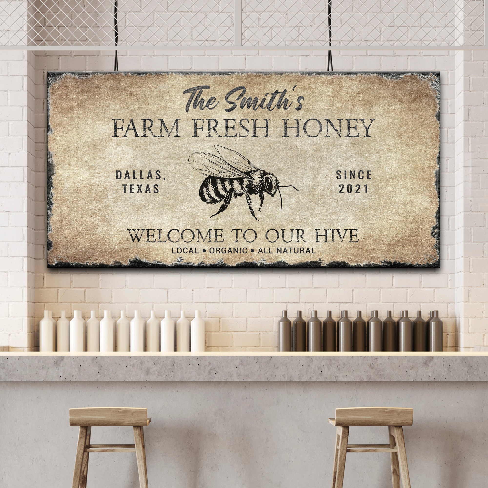 Family Farm Fresh Honey Sign on sale at MyriadMart