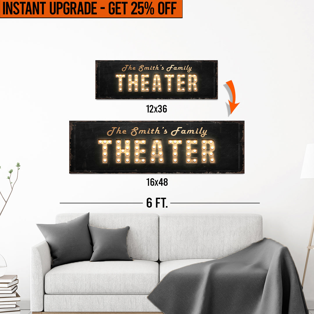 Upgrade Your 12x36 Inches 'Theater' Style 1 Canvas To 16x48 Inches on sale at MyriadMart