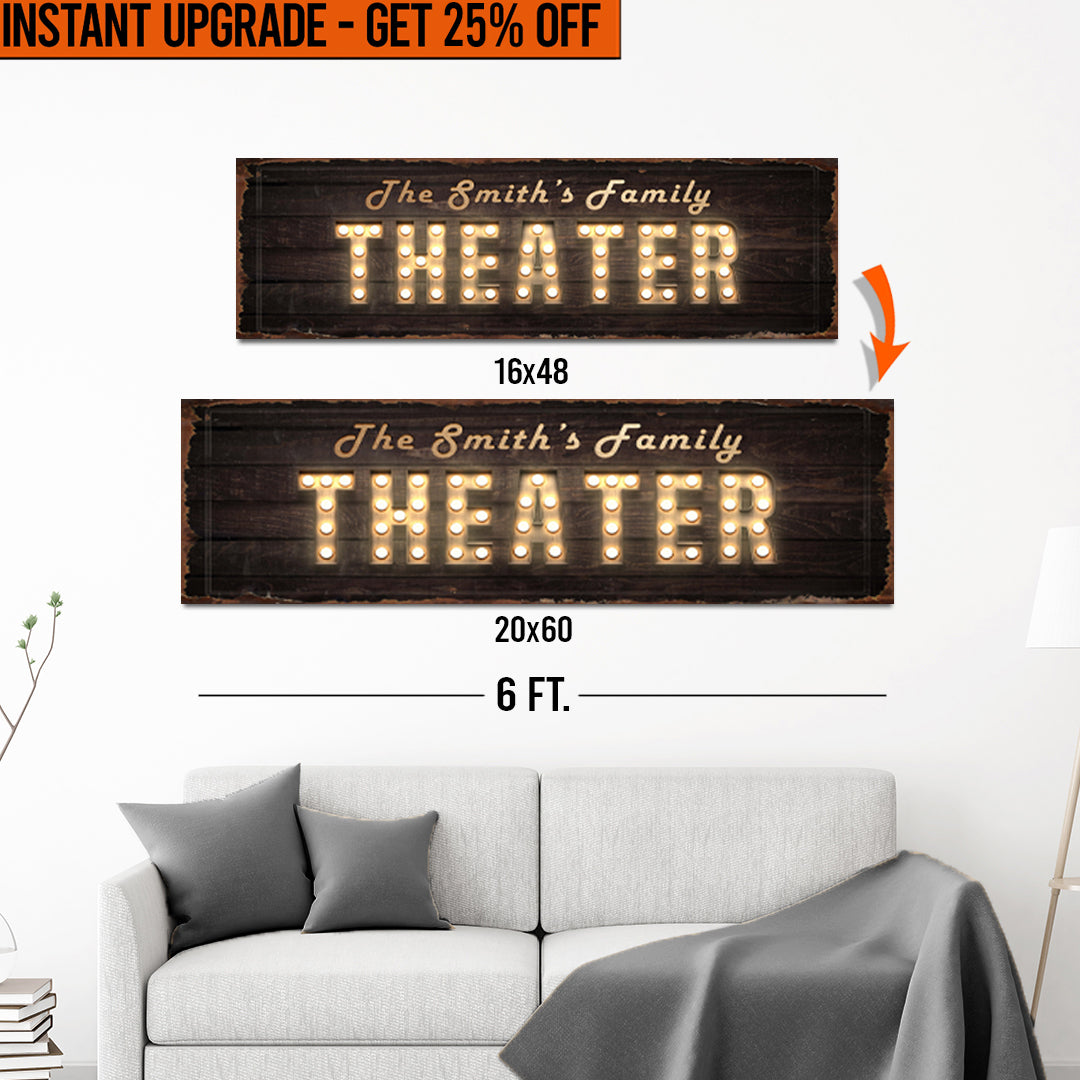 Upgrade Your 16x48 Inches 'Theater' Style 2 Canvas To 20x60 Inches on sale at MyriadMart