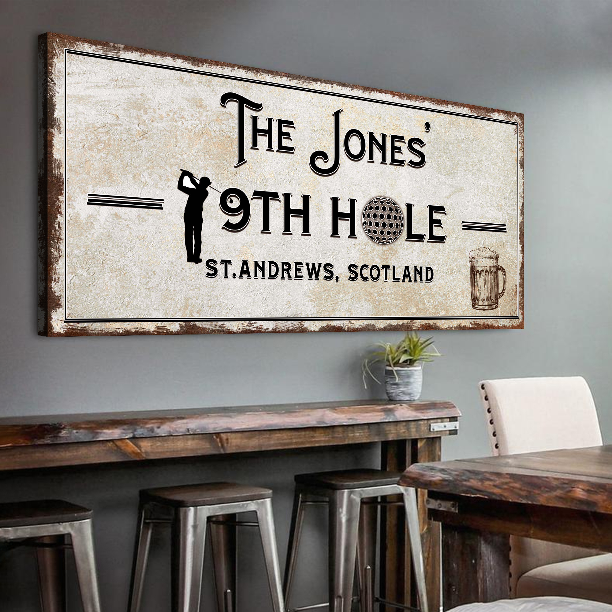 19th Hole Golf Personalized Sign on sale at MyriadMart