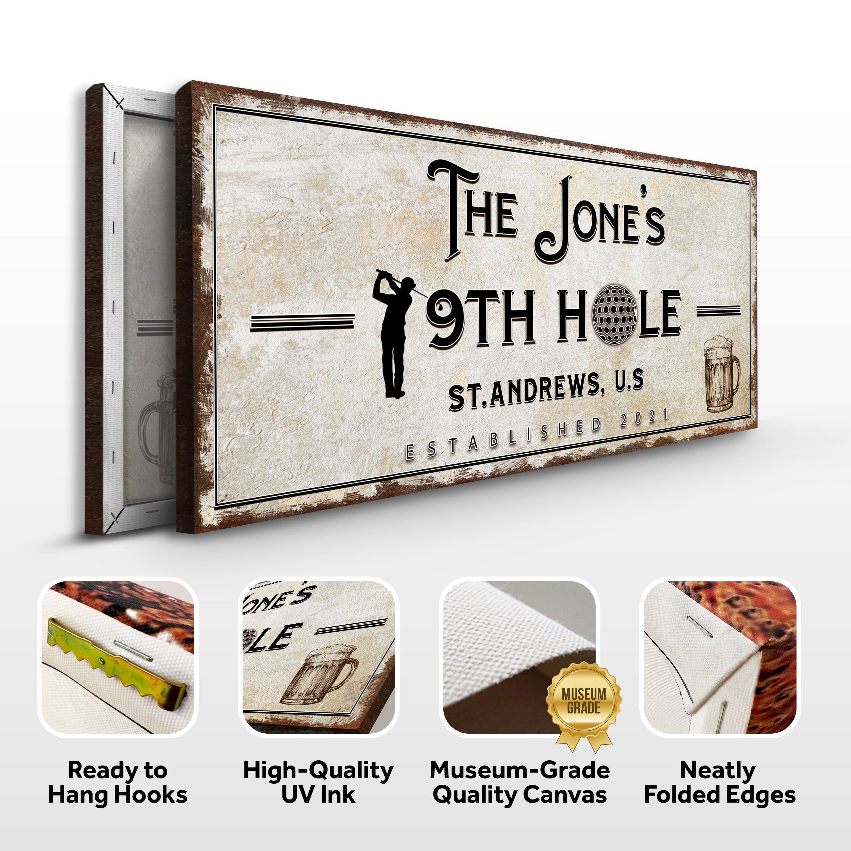 19th Hole Golf Personalized Sign on sale at MyriadMart