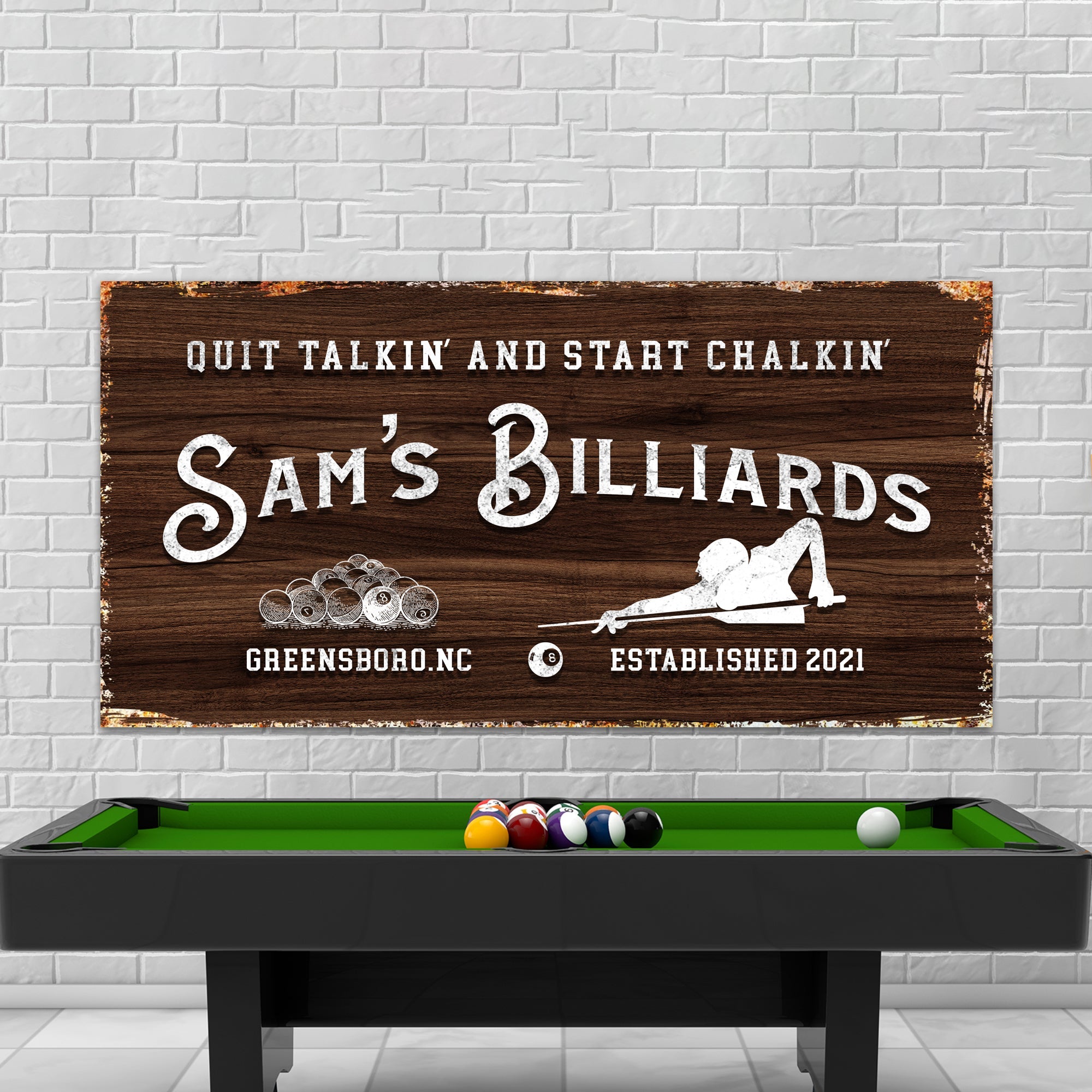 Billiards Room Vintage Sign on sale at MyriadMart