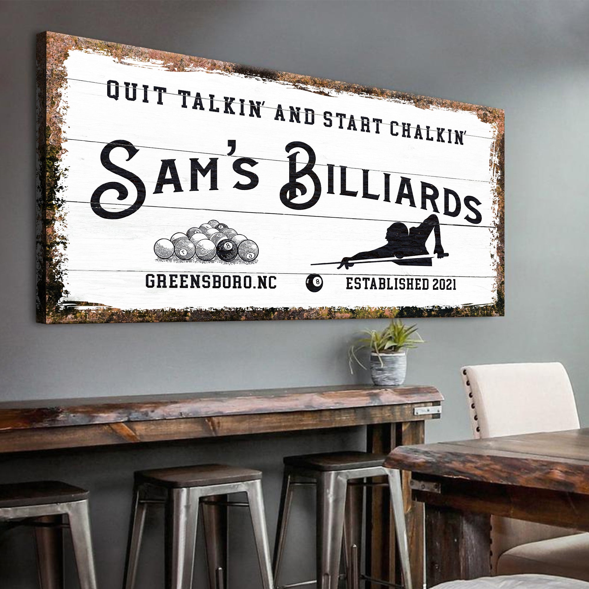Billiards Room Sign II on sale at MyriadMart