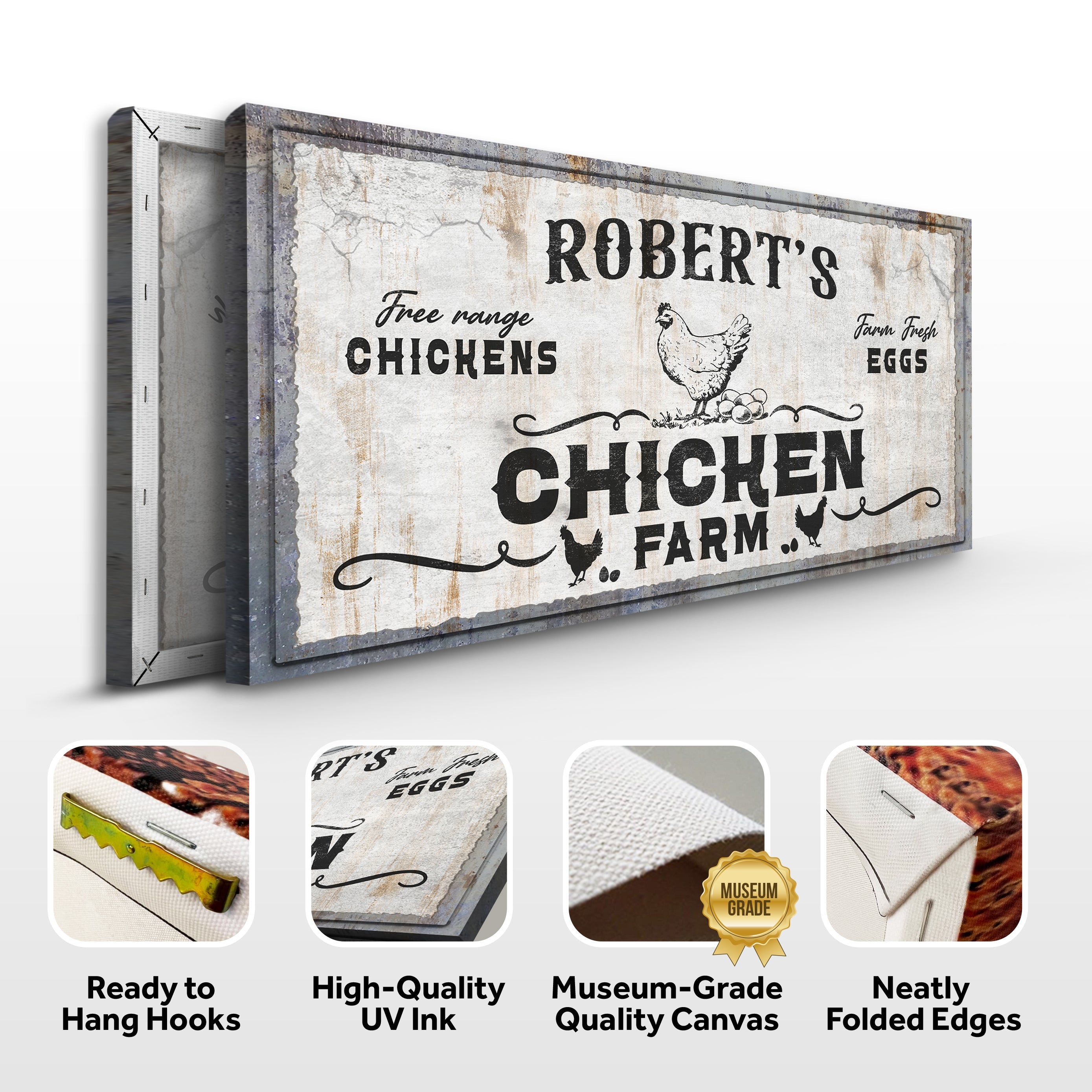 Free Range Chicken Farm Sign on sale at MyriadMart