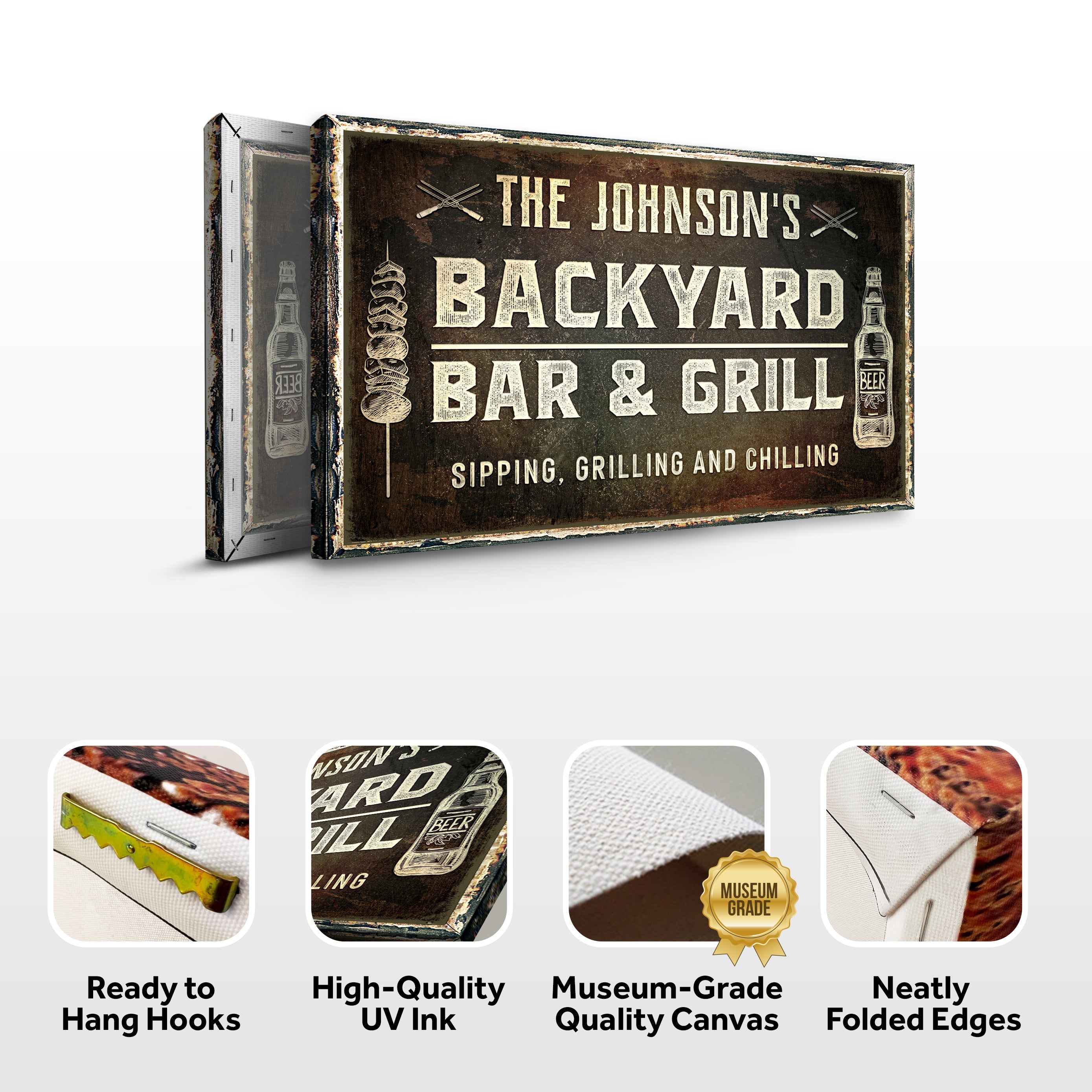 Backyard Bar And Grill Sign on sale at MyriadMart