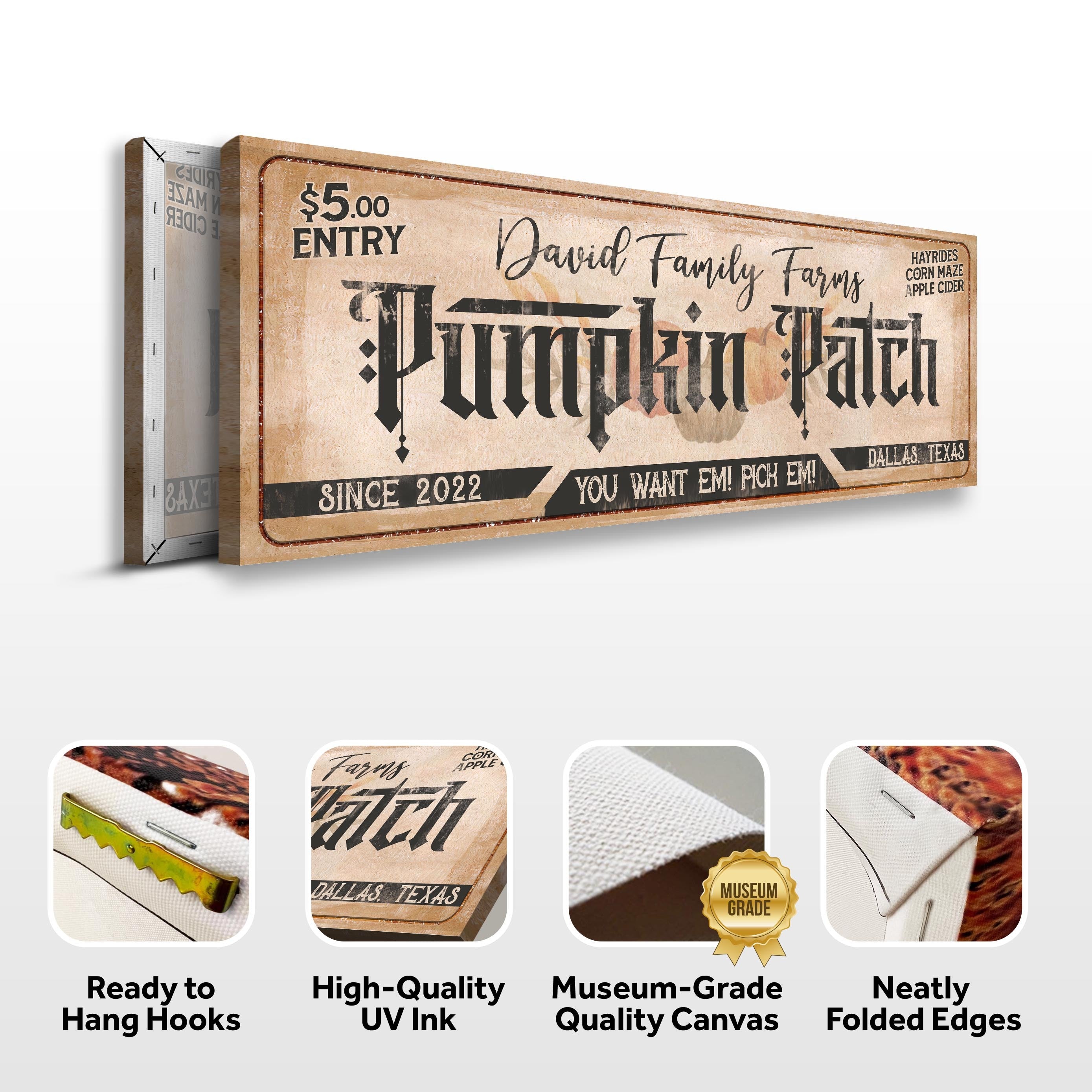Family Farms Pumpkin Patch Sign II on sale at MyriadMart