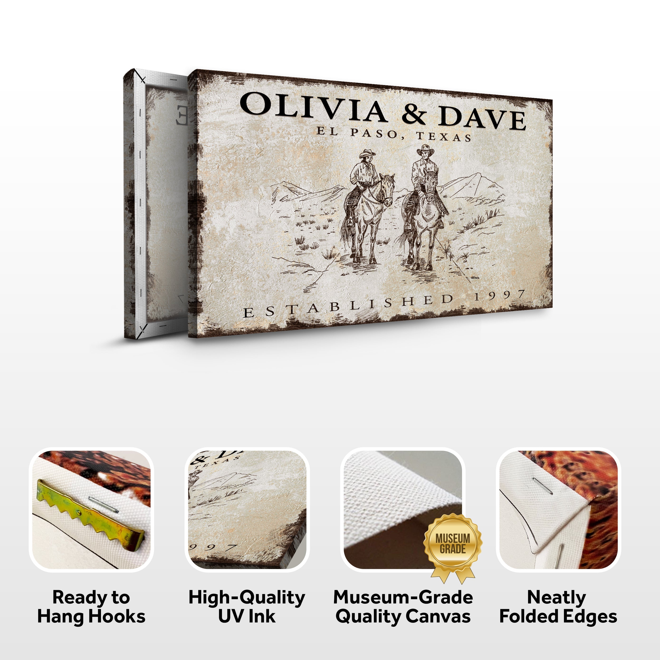 Cowboy Couple Sign on sale at MyriadMart