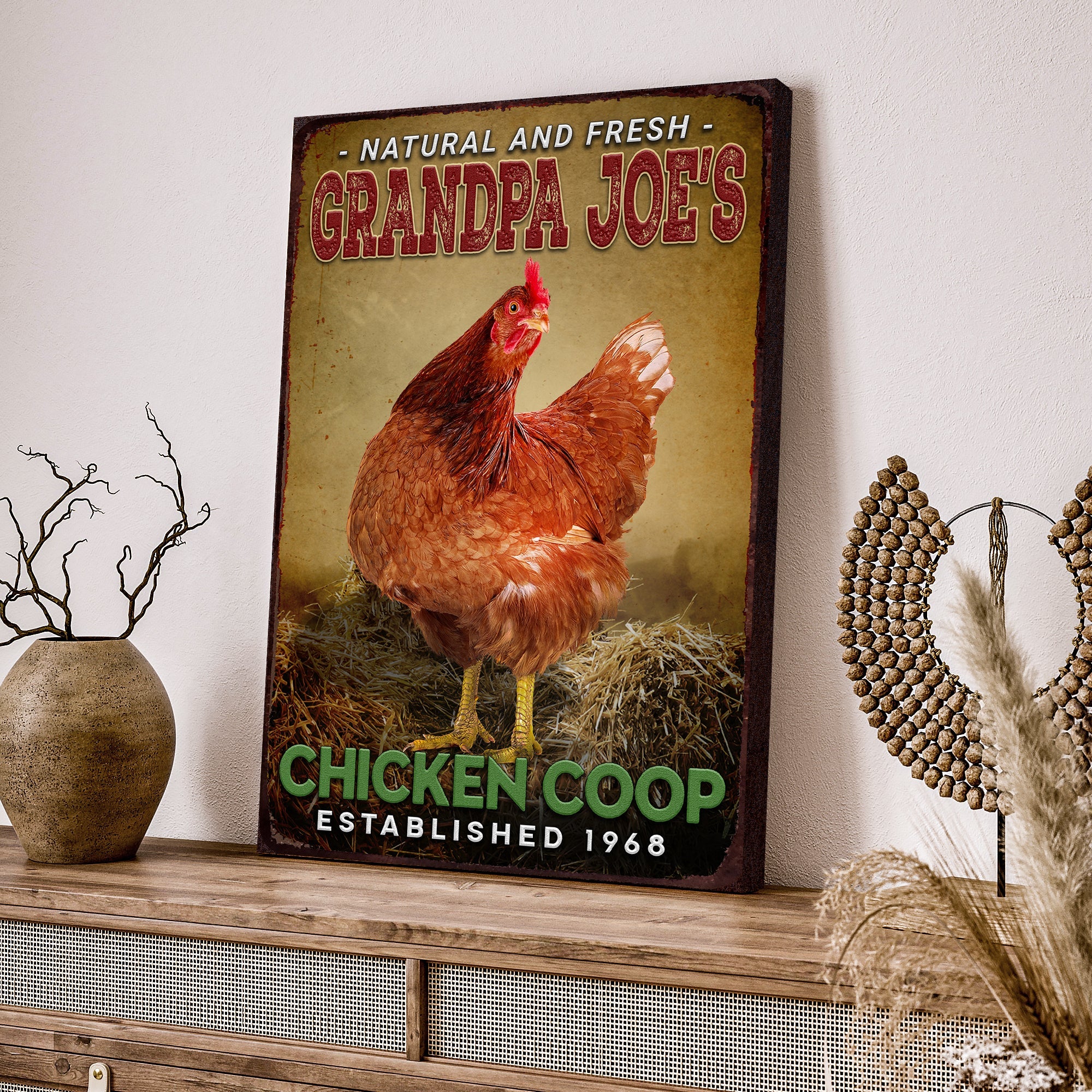 Chicken Coop Natural And Fresh Sign on sale at MyriadMart