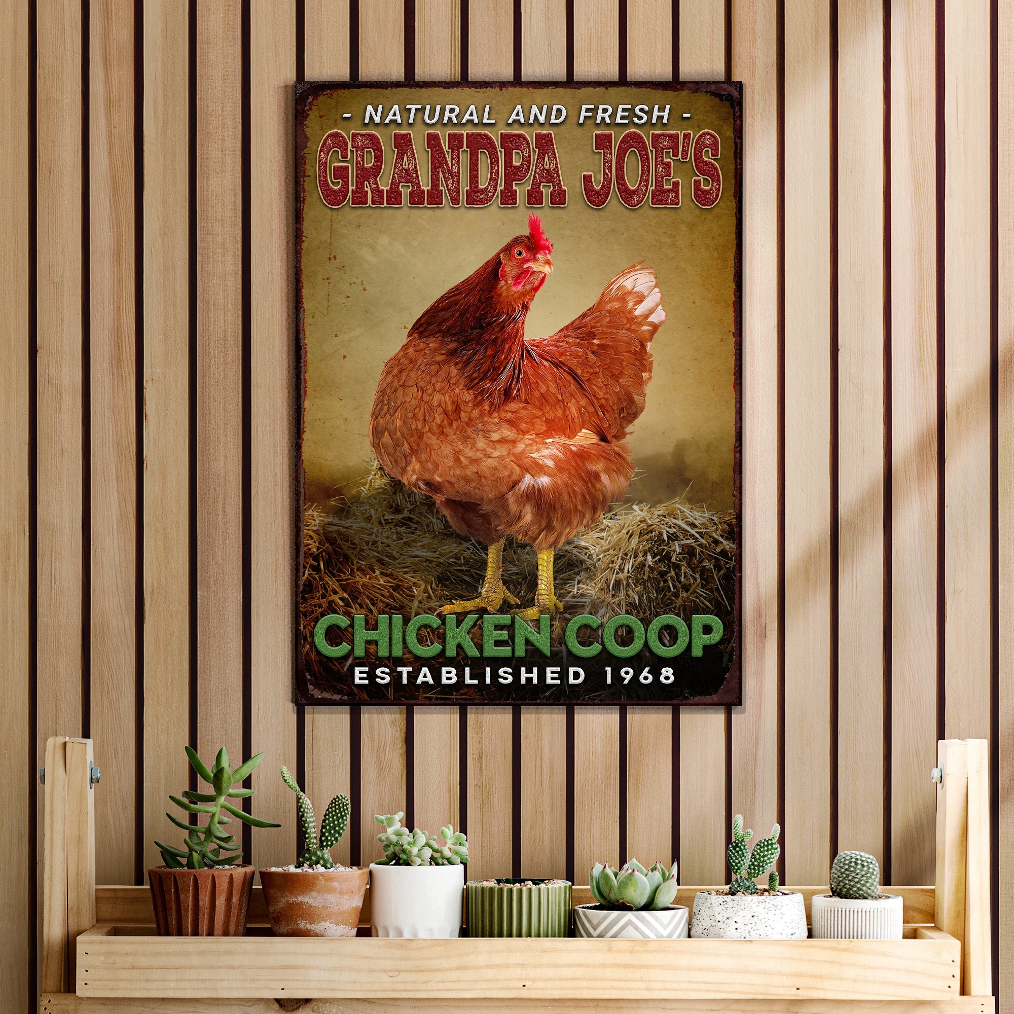 Chicken Coop Natural And Fresh Sign on sale at MyriadMart