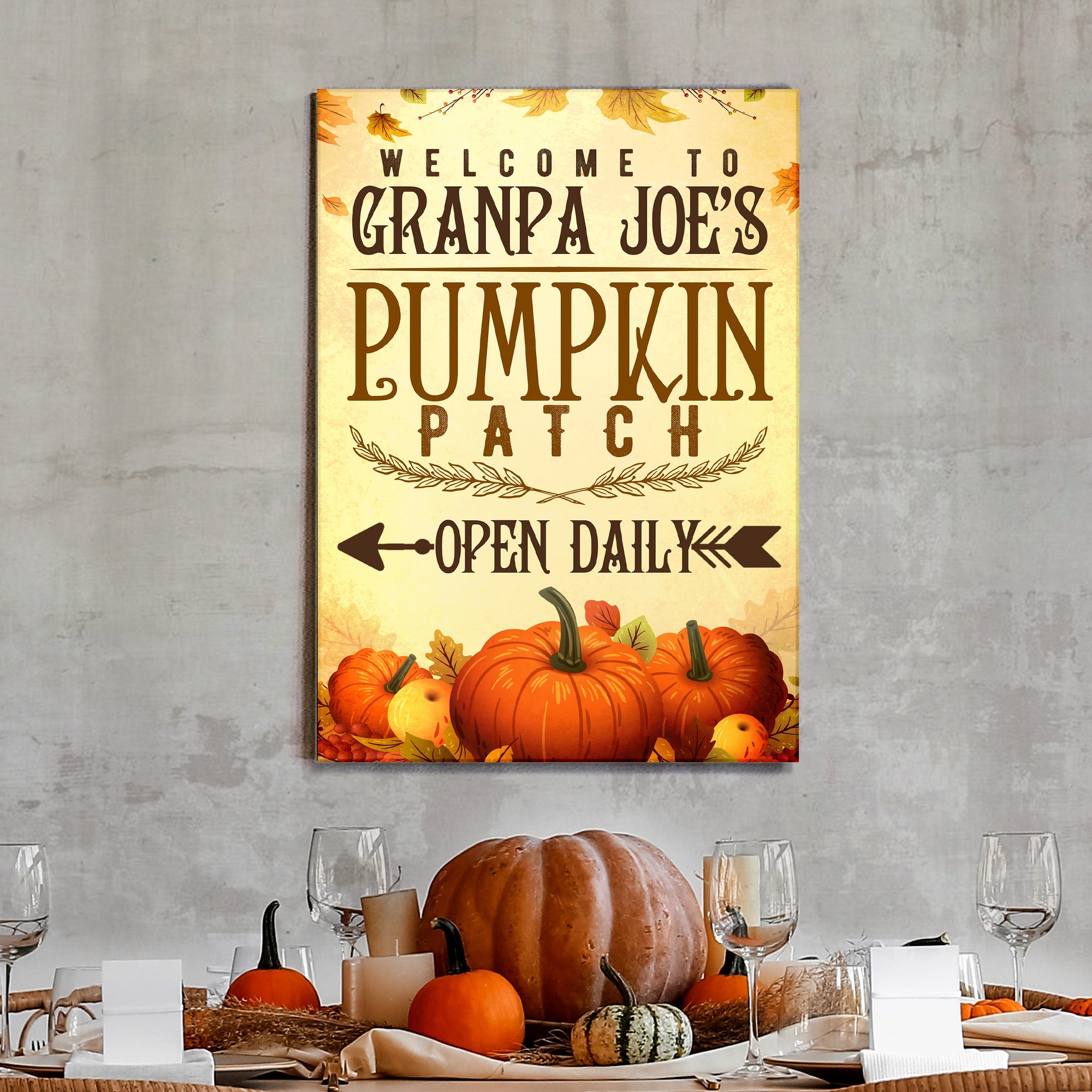 Pumpkin Patch Open Daily Sign on sale at MyriadMart
