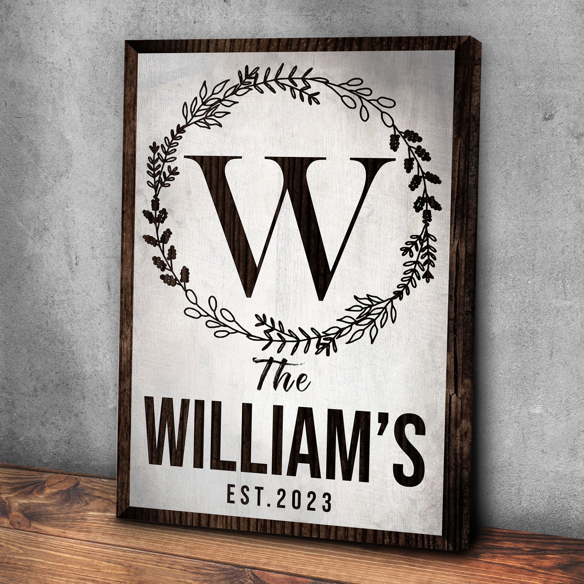 Established Last Name Sign IV on sale at MyriadMart