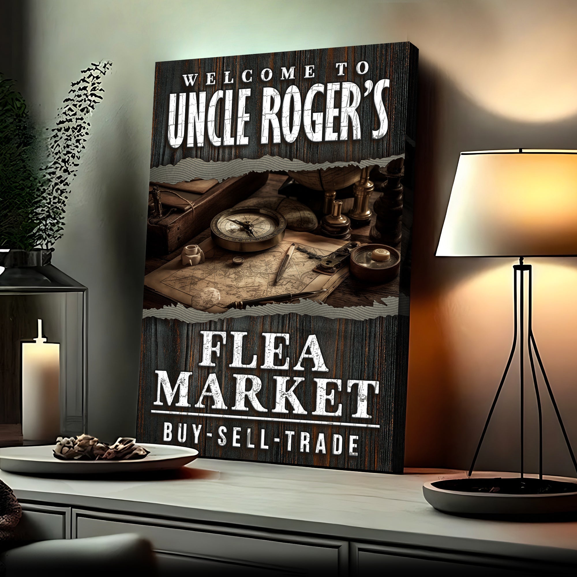 Welcome To Flea Market Sign on sale at MyriadMart